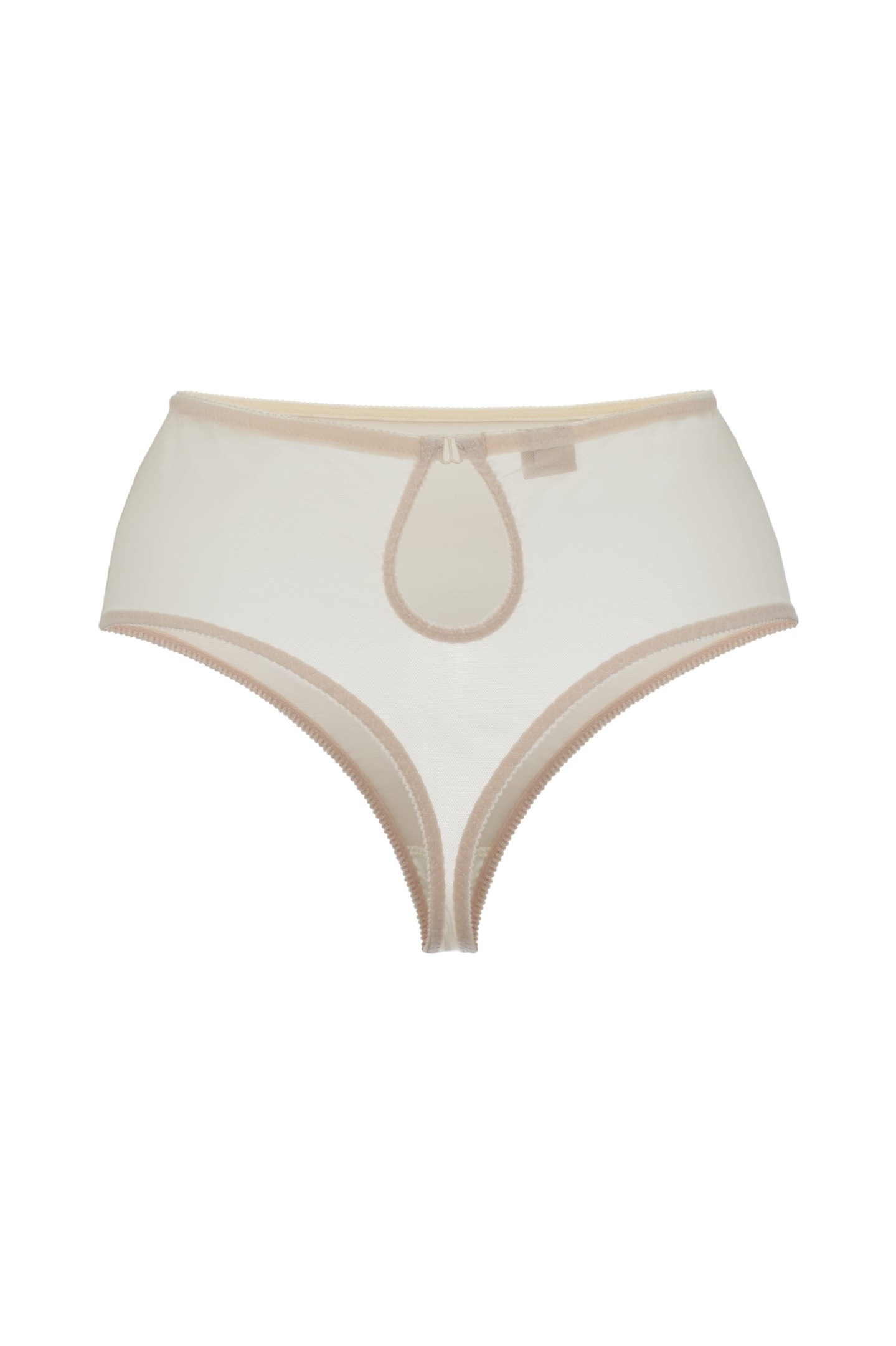 Трусы из сеточки высокие молочные