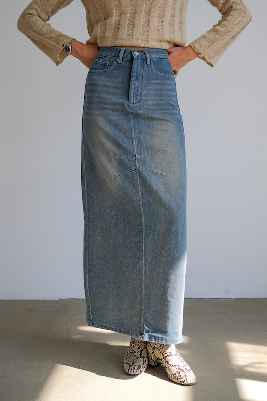 Юбка макси деним