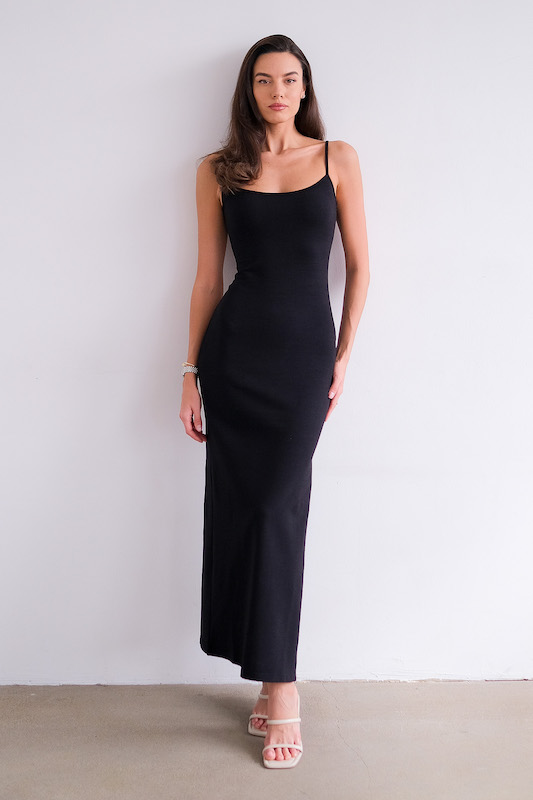 Платье трикотажное макси