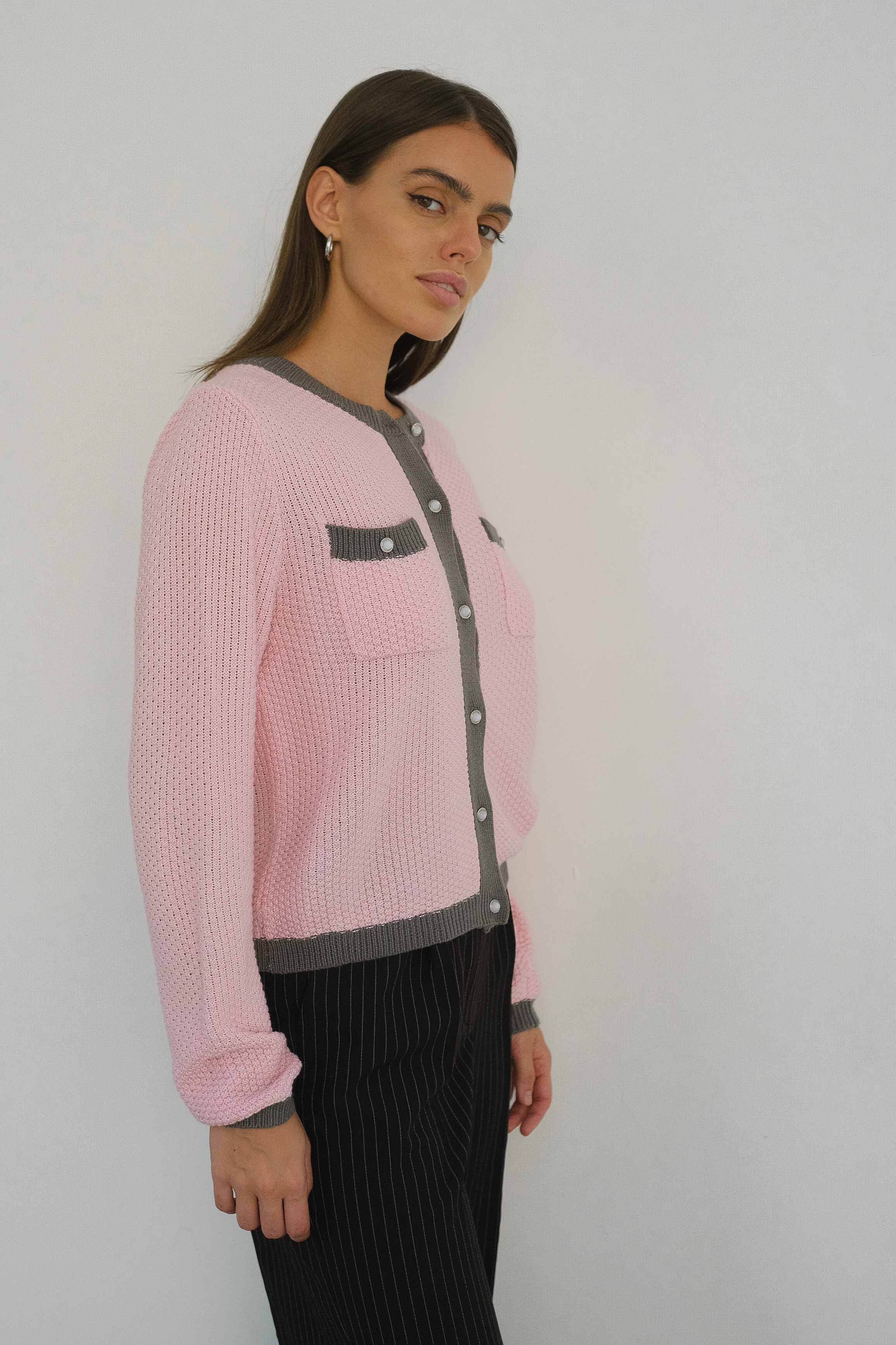 Кардиган с перламутровыми пуговицами