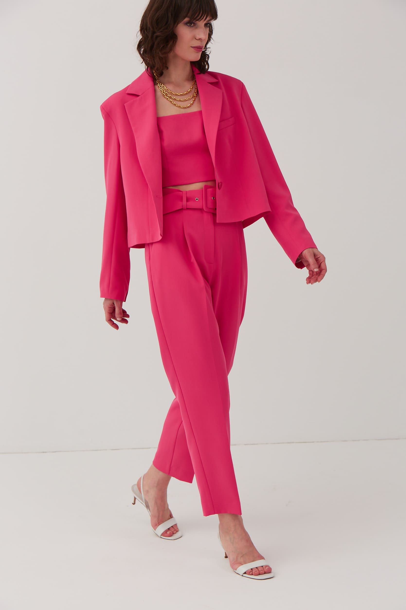 Жакет фуксия короткий