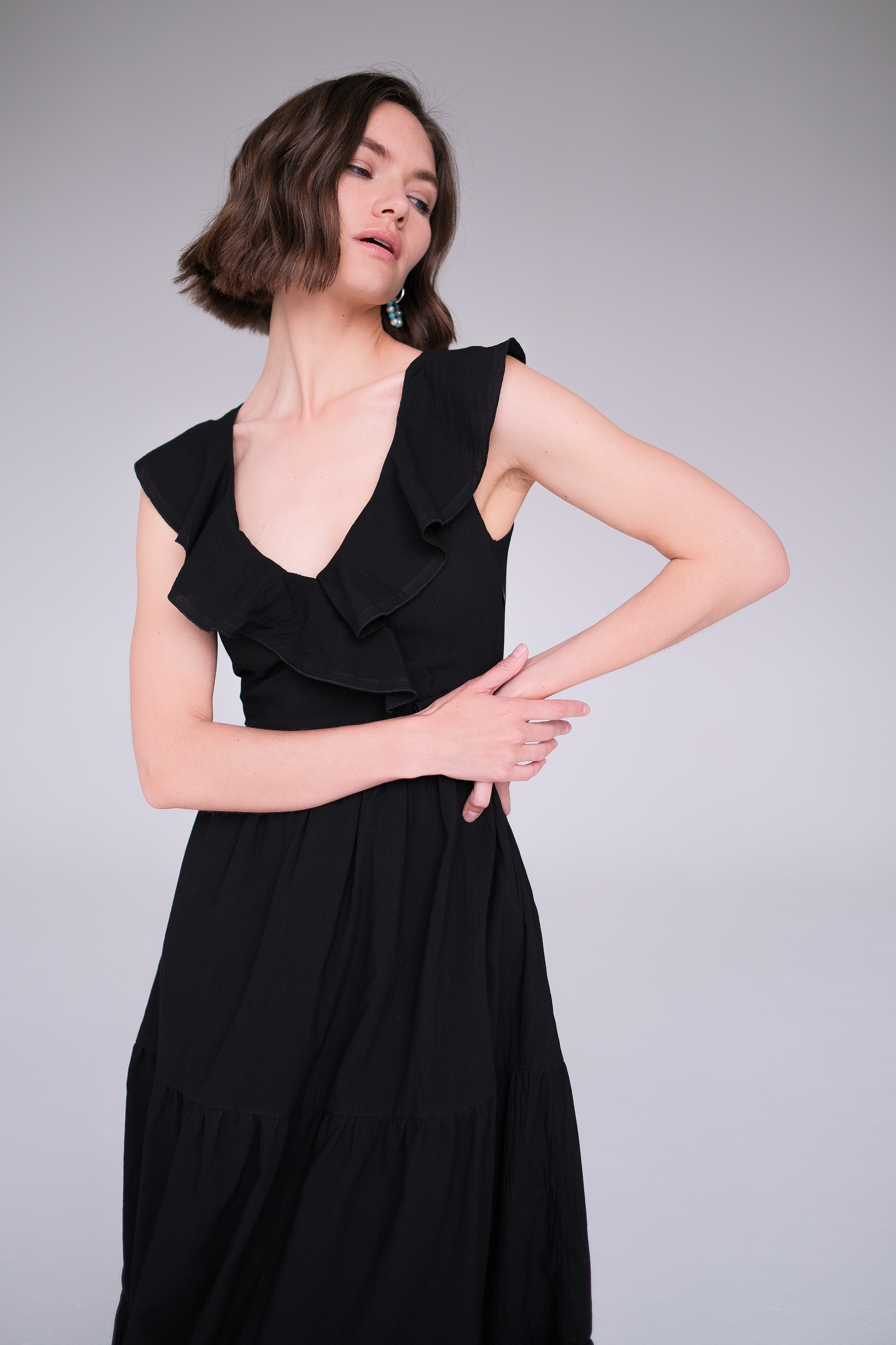 Сарафан с рюшами