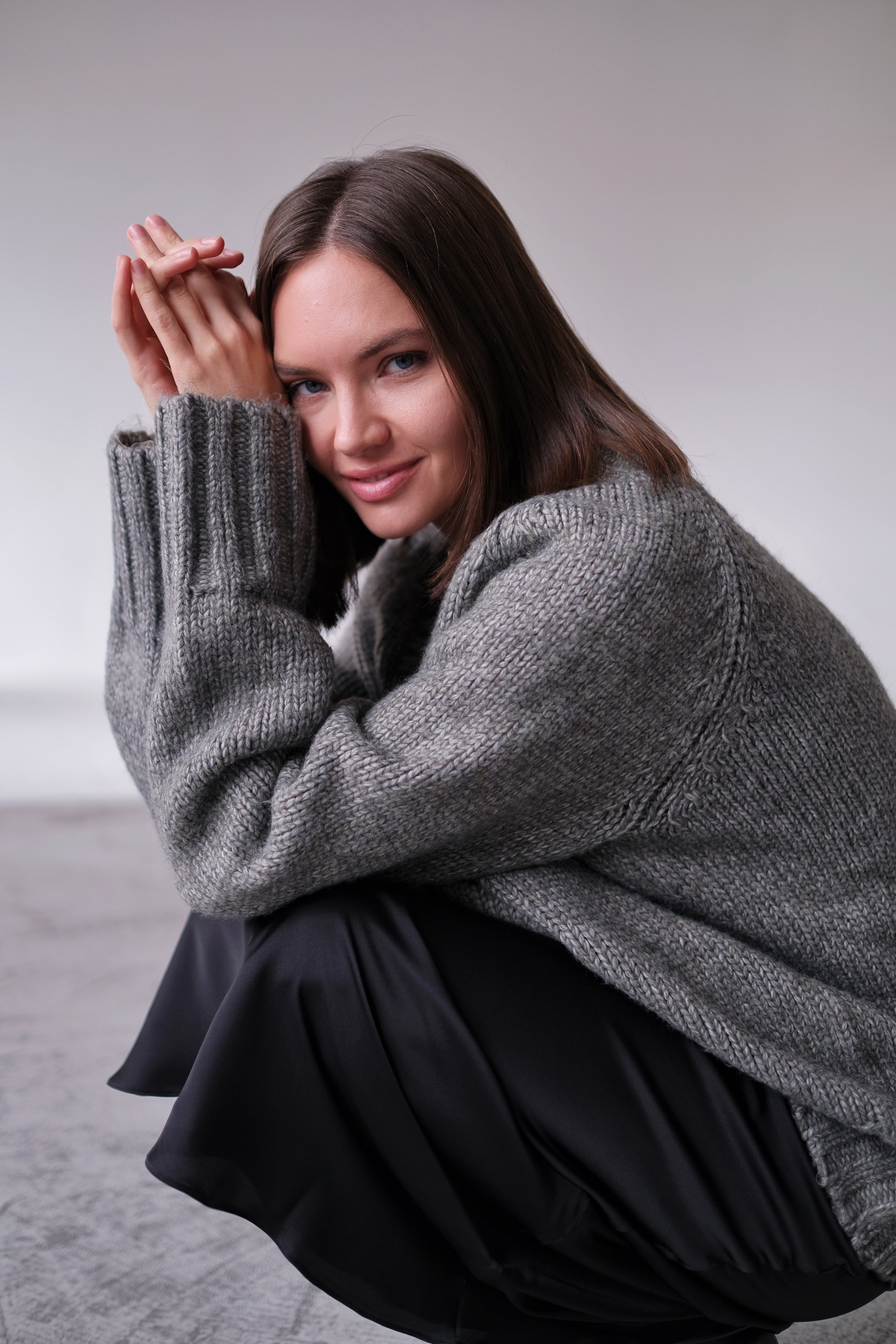 Кардиган серый