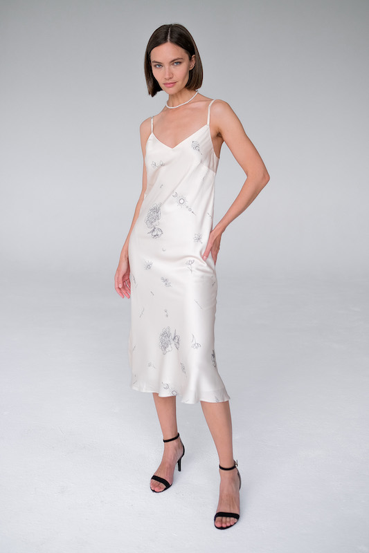 Платье комбинация принт тату