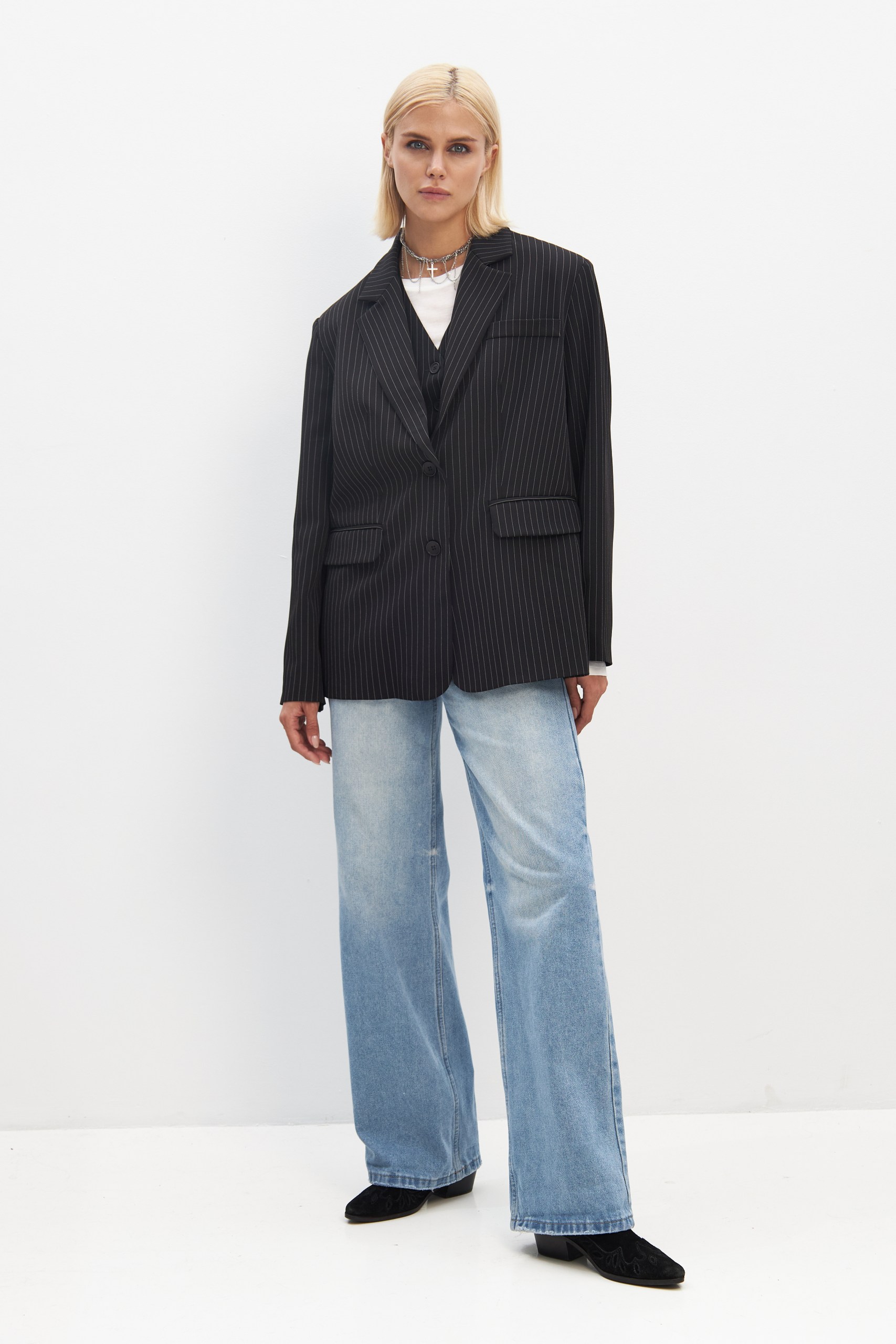 Жакет в полоску