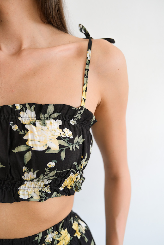 Костюм принт цветы 