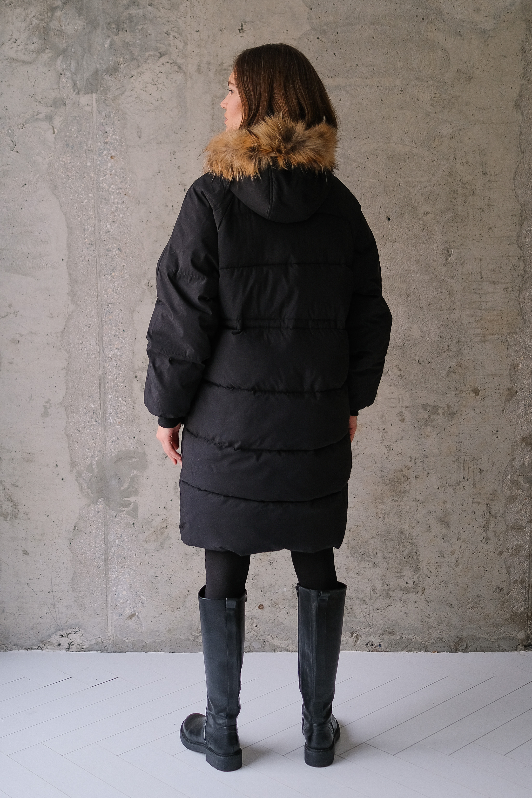 Куртка удлиненная с капюшоном 