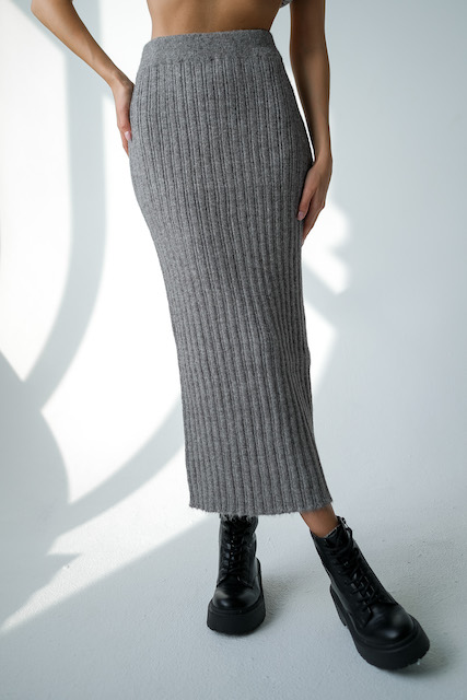 Юбка миди трикотажная