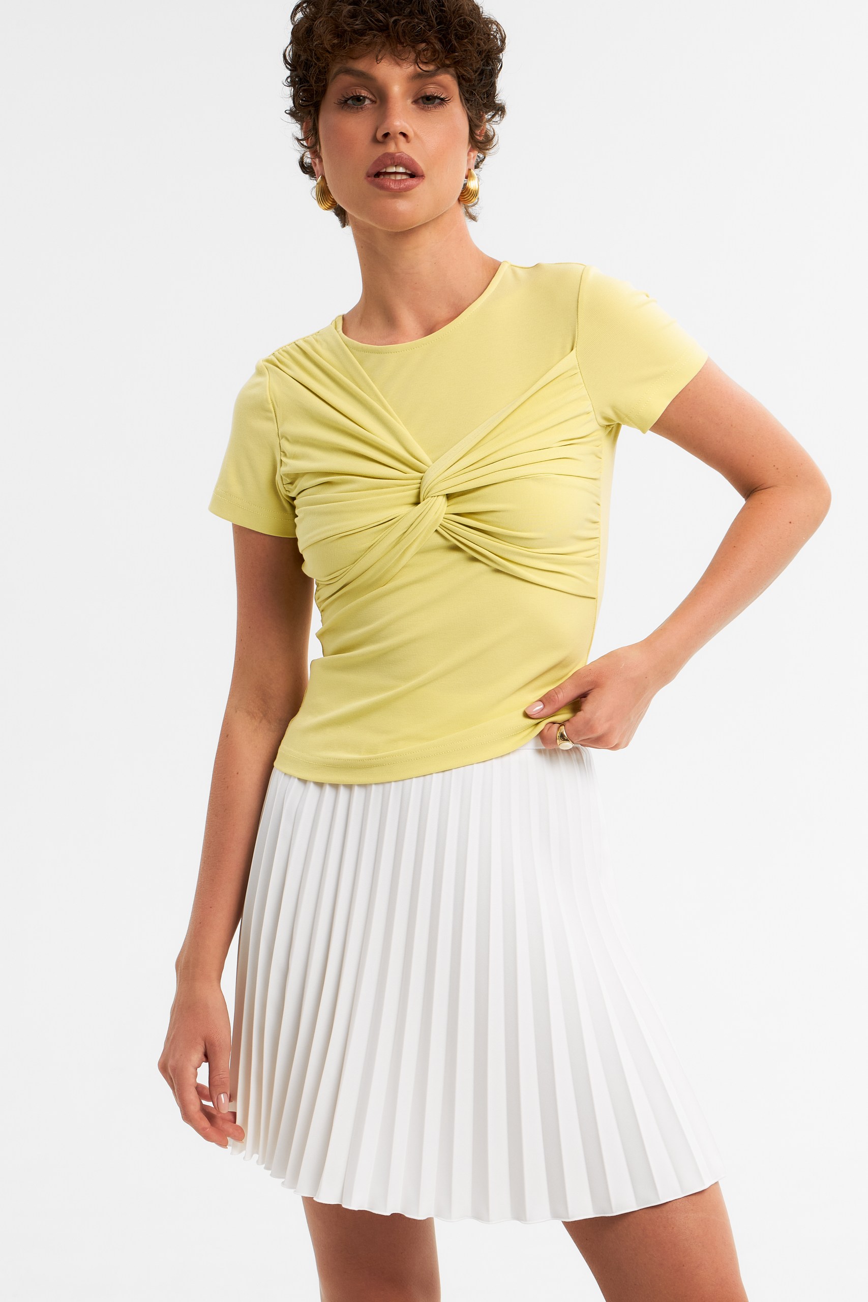 Топ с драпировкой