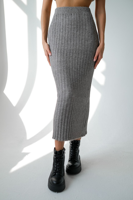 Юбка миди трикотажная