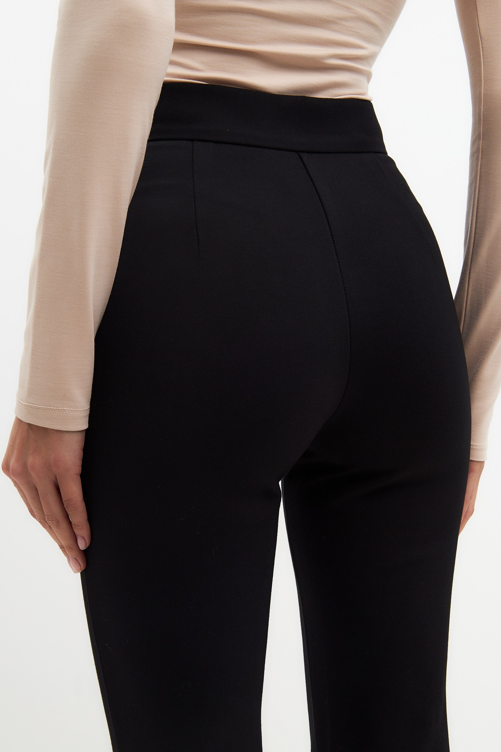 Брюки из джерси с разрезами