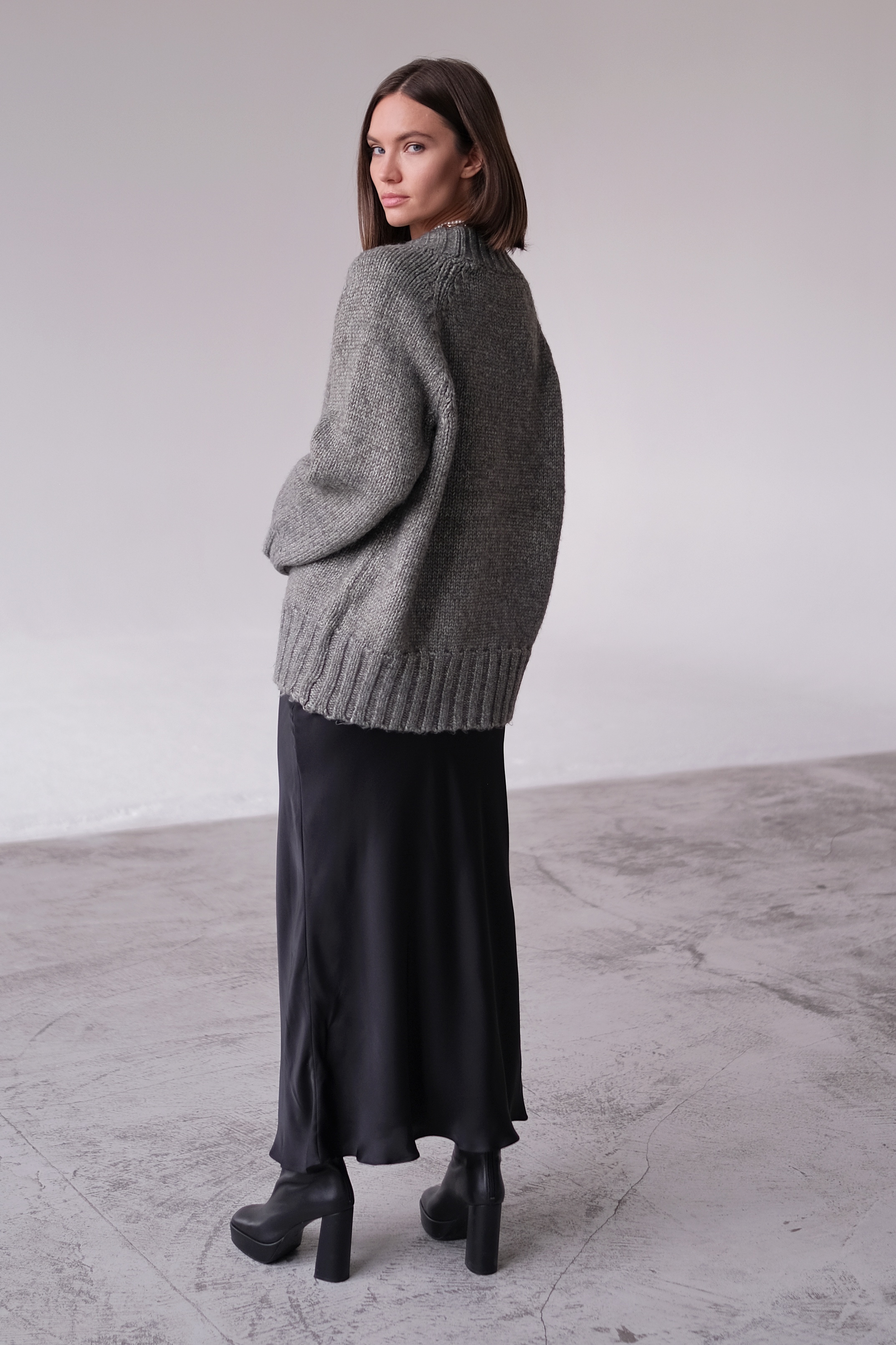 Кардиган серый