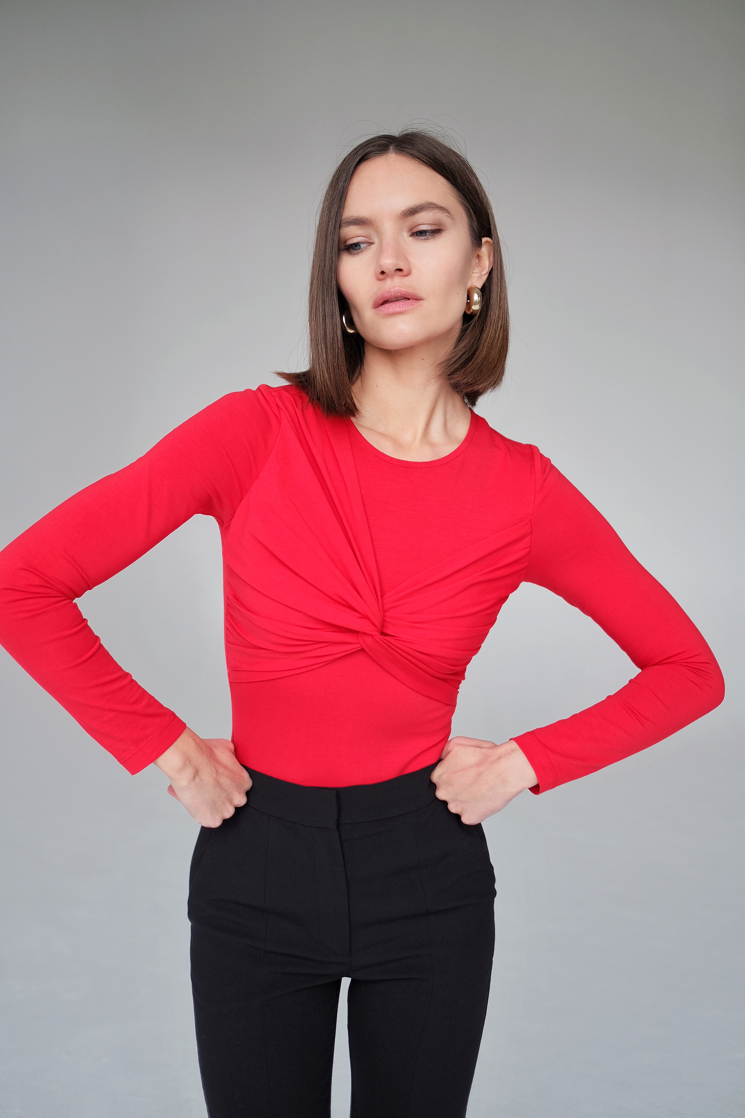 Боди с драпировкой