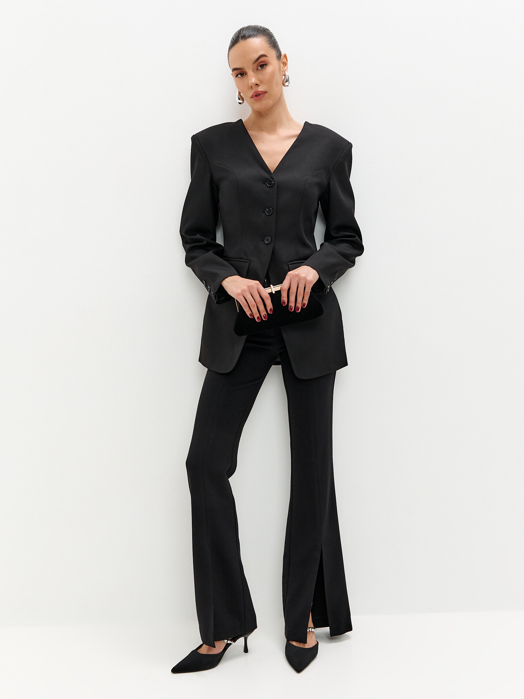 Жакет с вырезом на спине