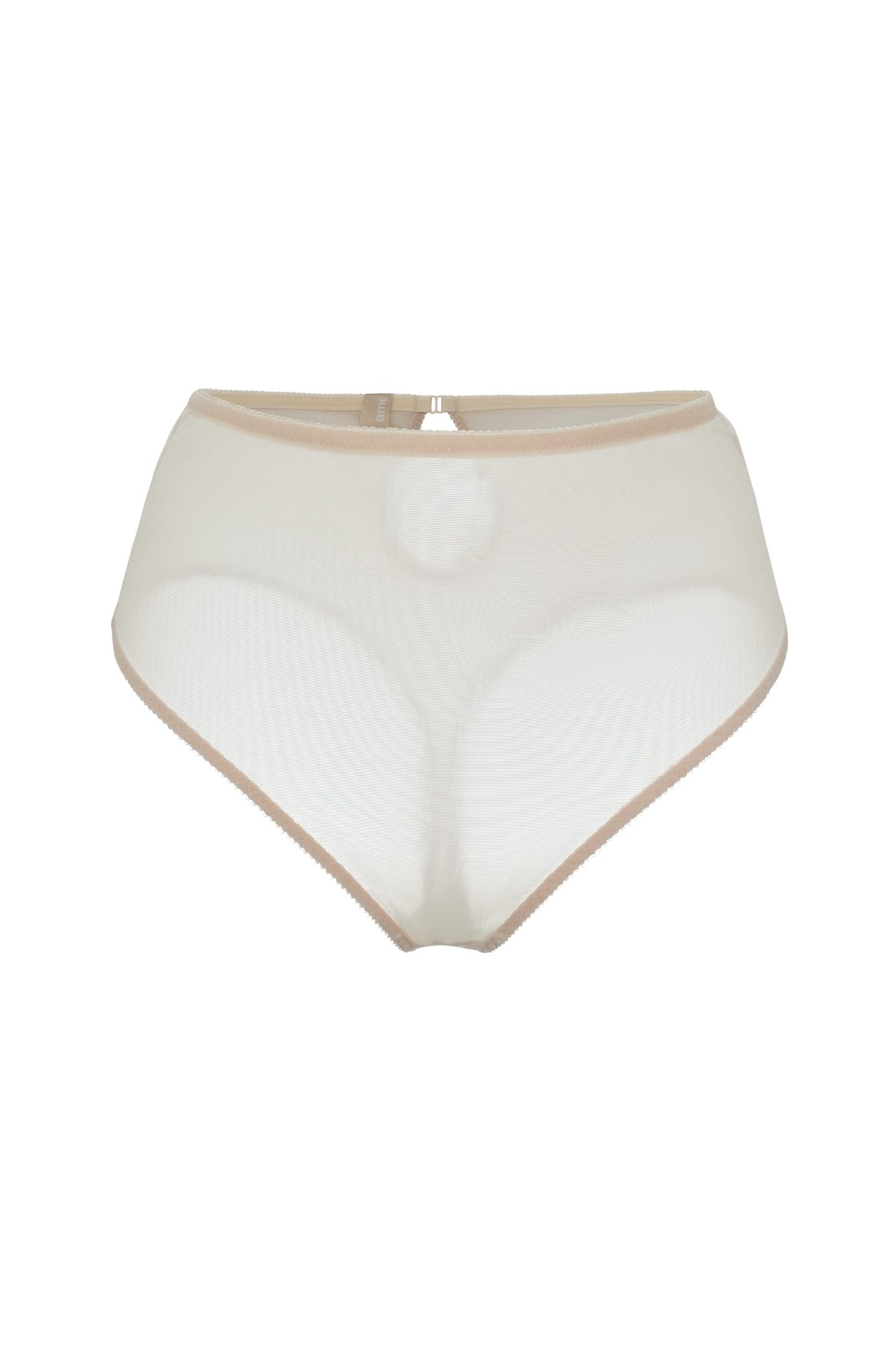 Трусы из сеточки высокие молочные