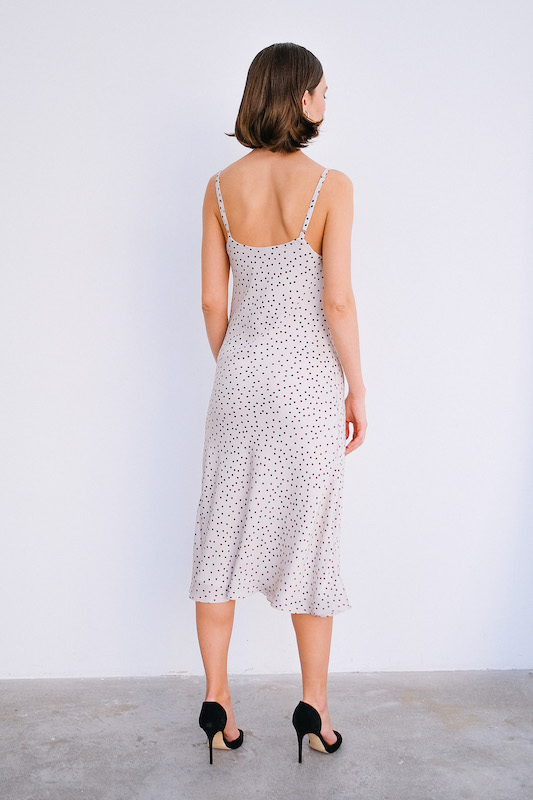 Платье комбинация в горох