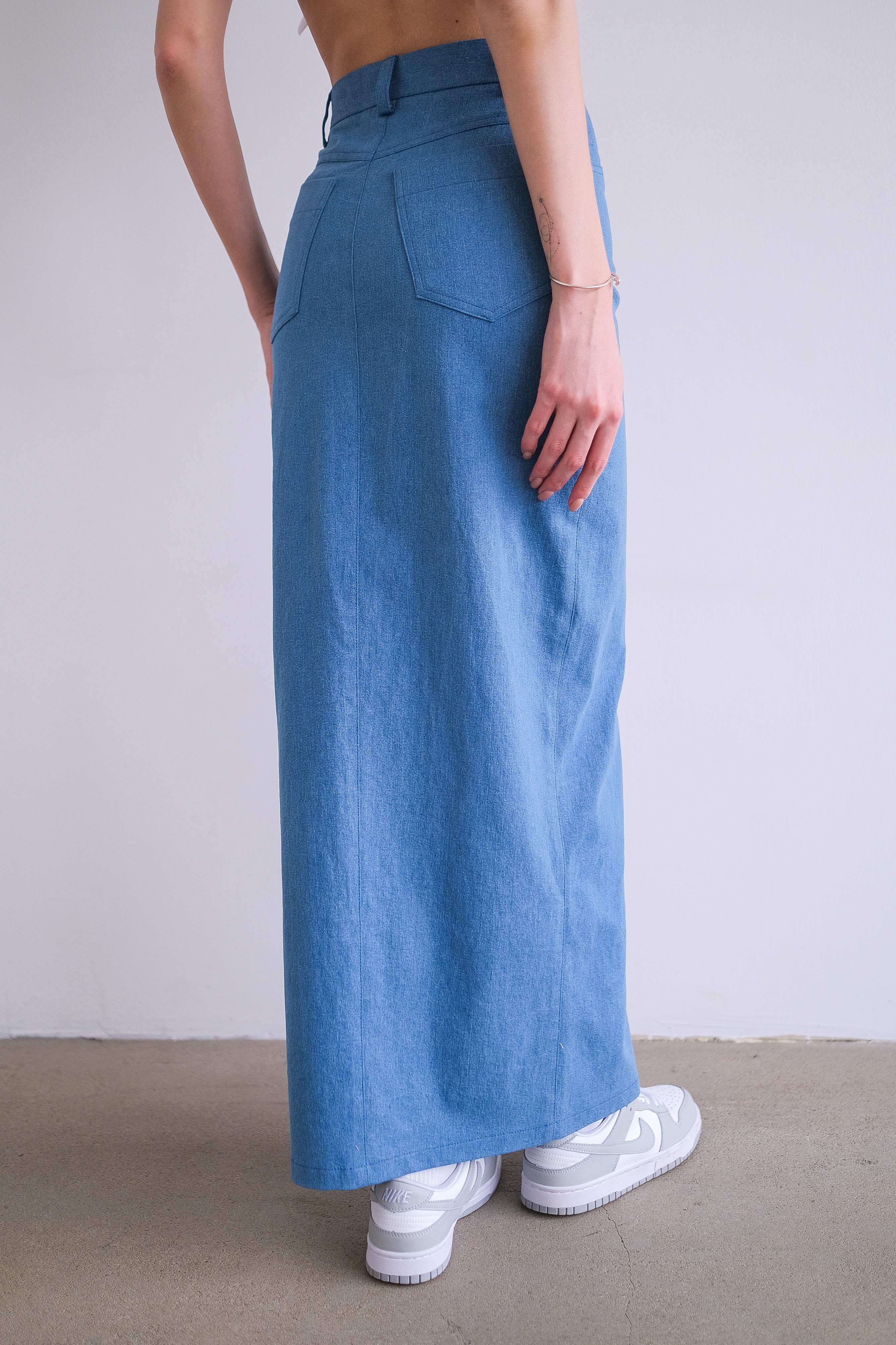 Юбка макси деним