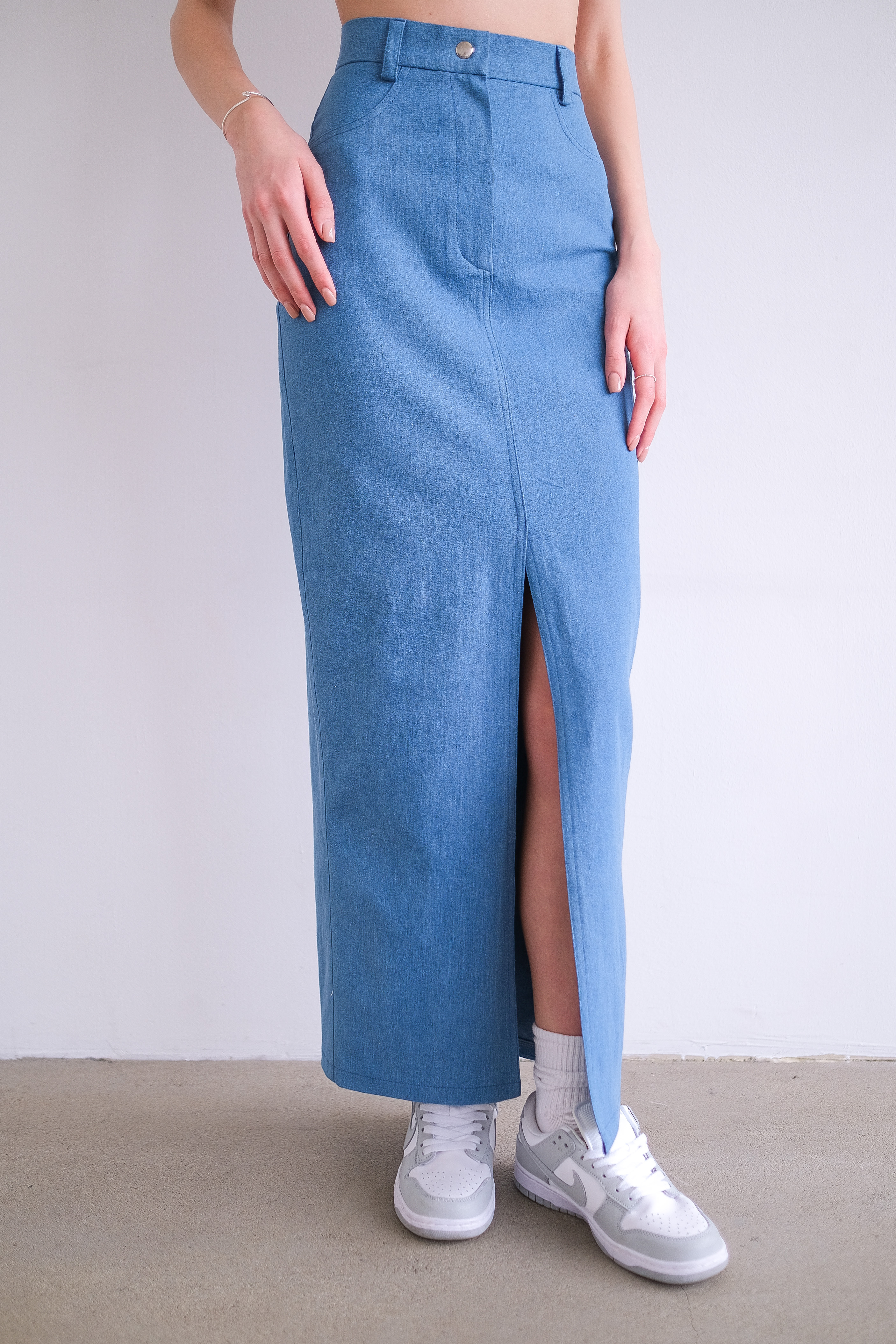 Юбка макси деним