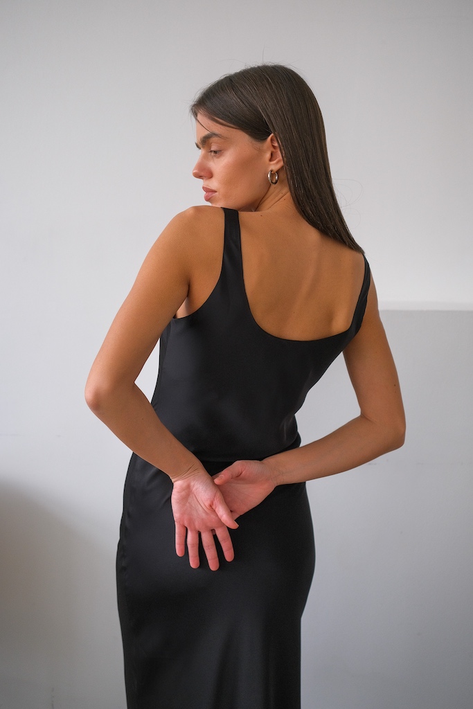 Платье комбинация миди