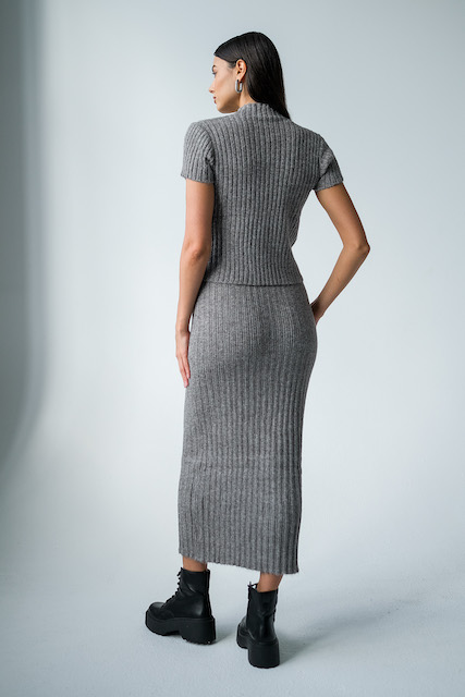 Юбка миди трикотажная