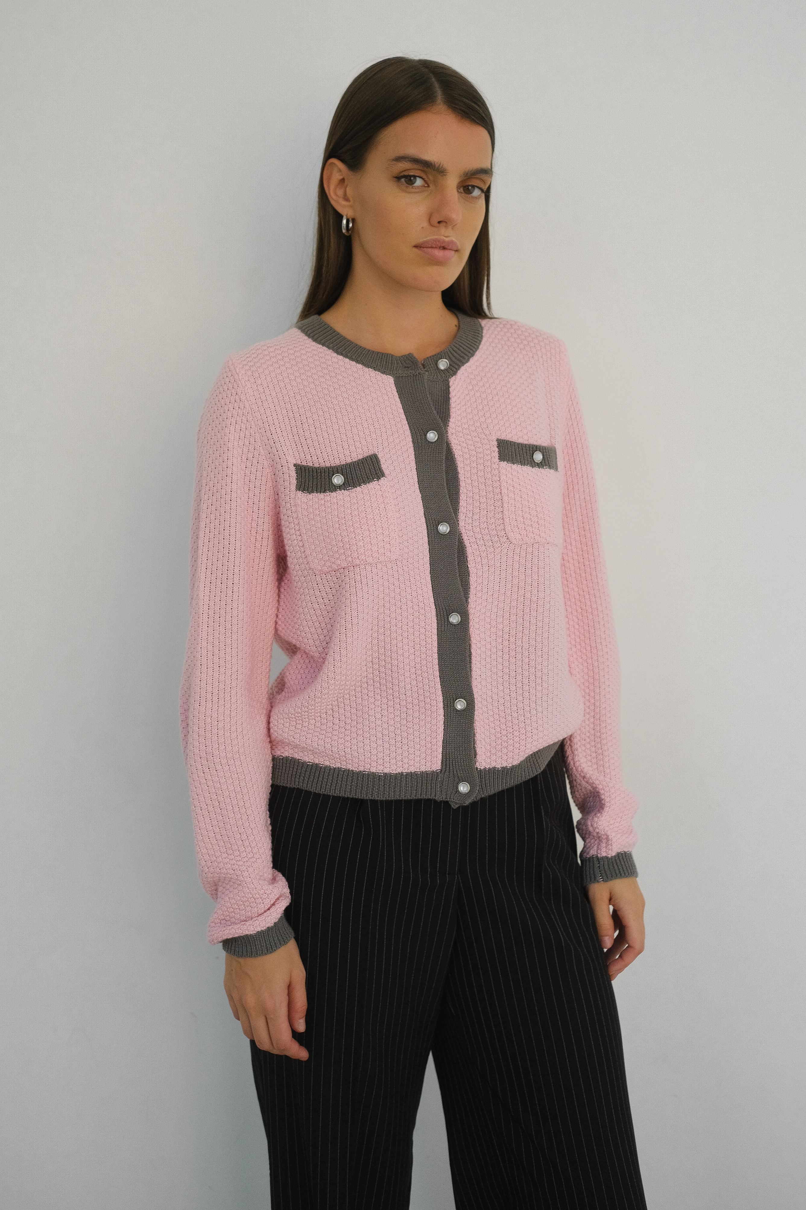 Кардиган с перламутровыми пуговицами