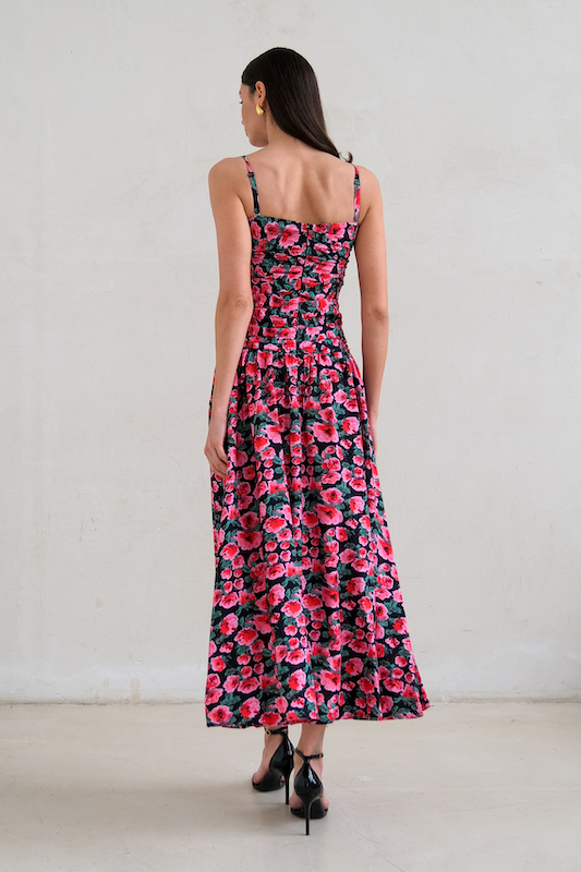 Платье макси на бретелях