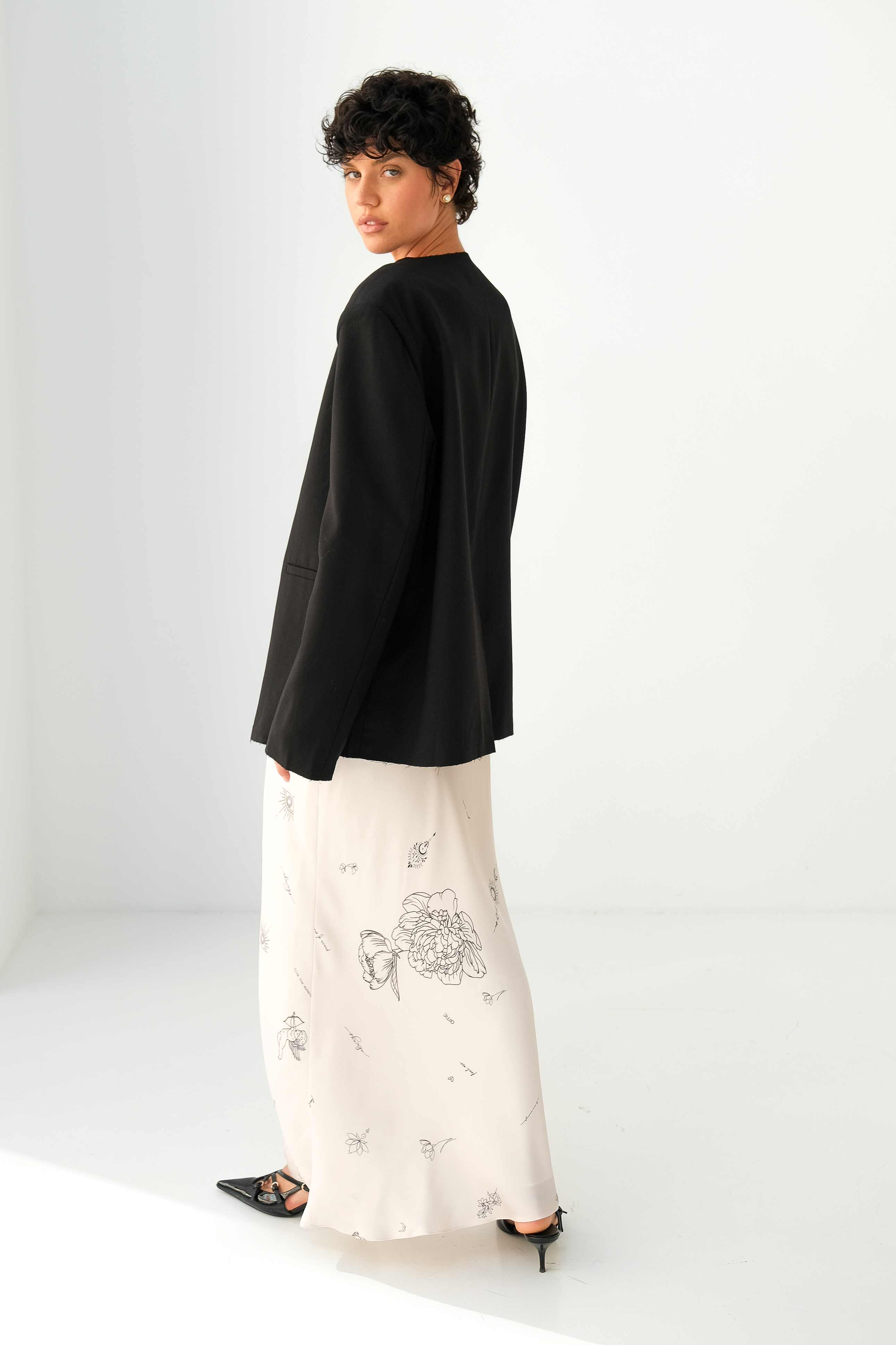 Жакет с необработанным краем