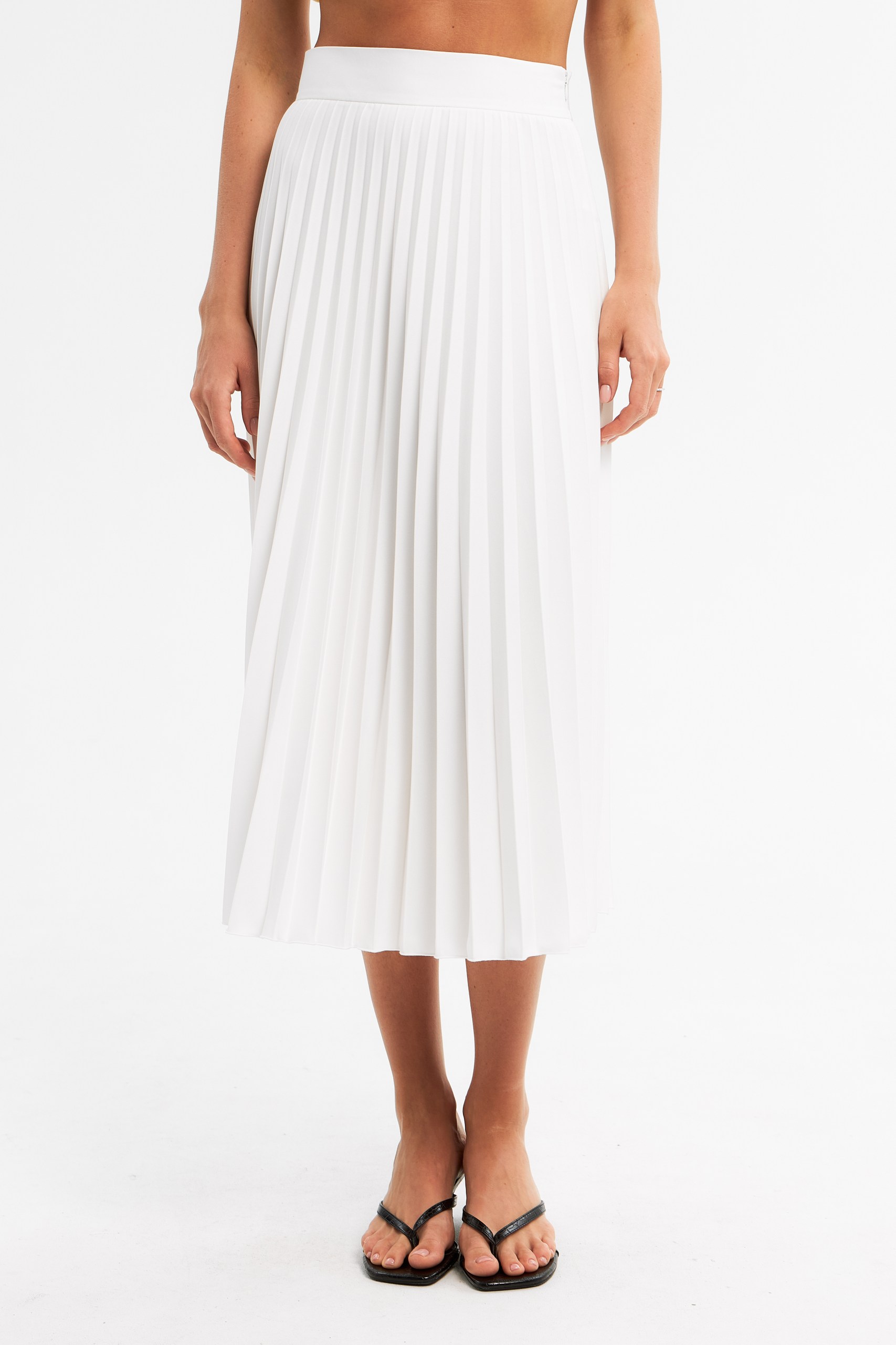 Юбка гофре молочная 