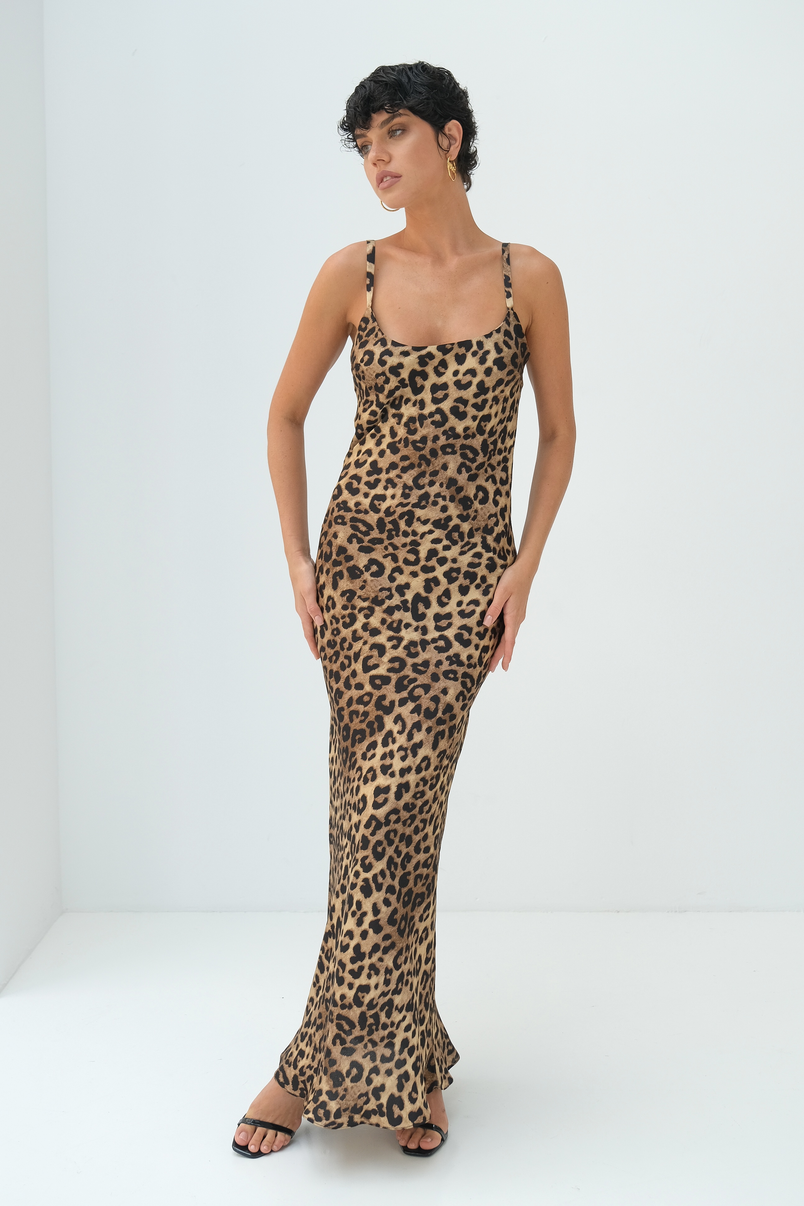 Платье комбинация лео макси