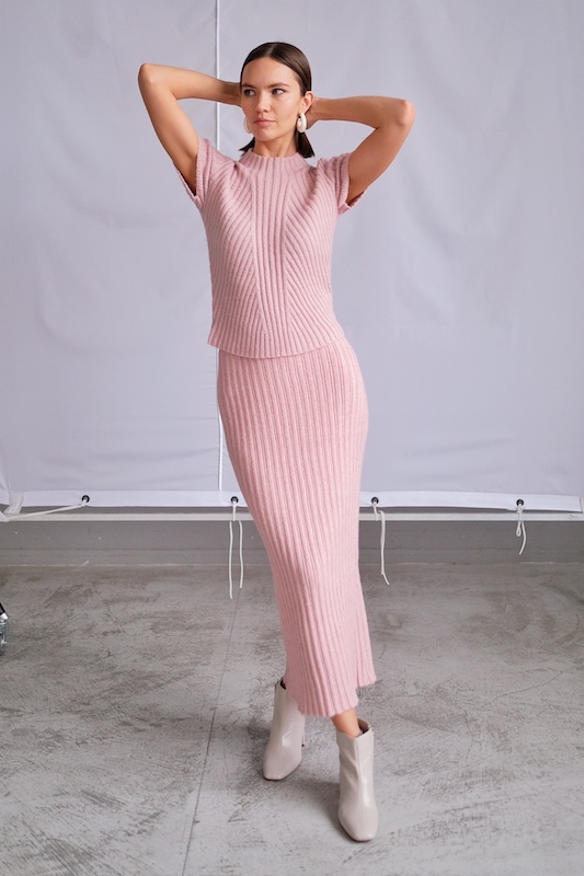 Юбка миди трикотажная