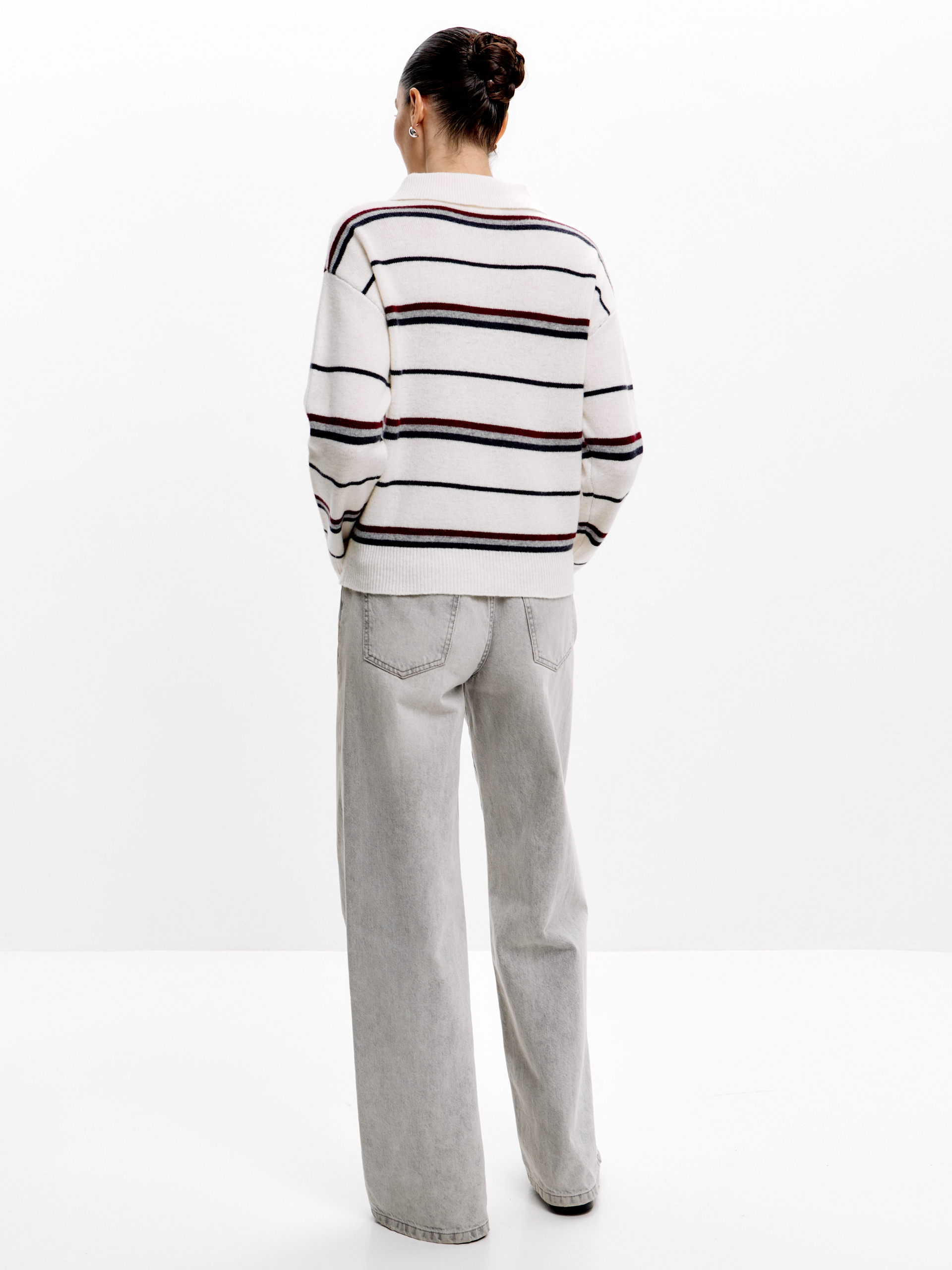 Поло трикотажное в полоску