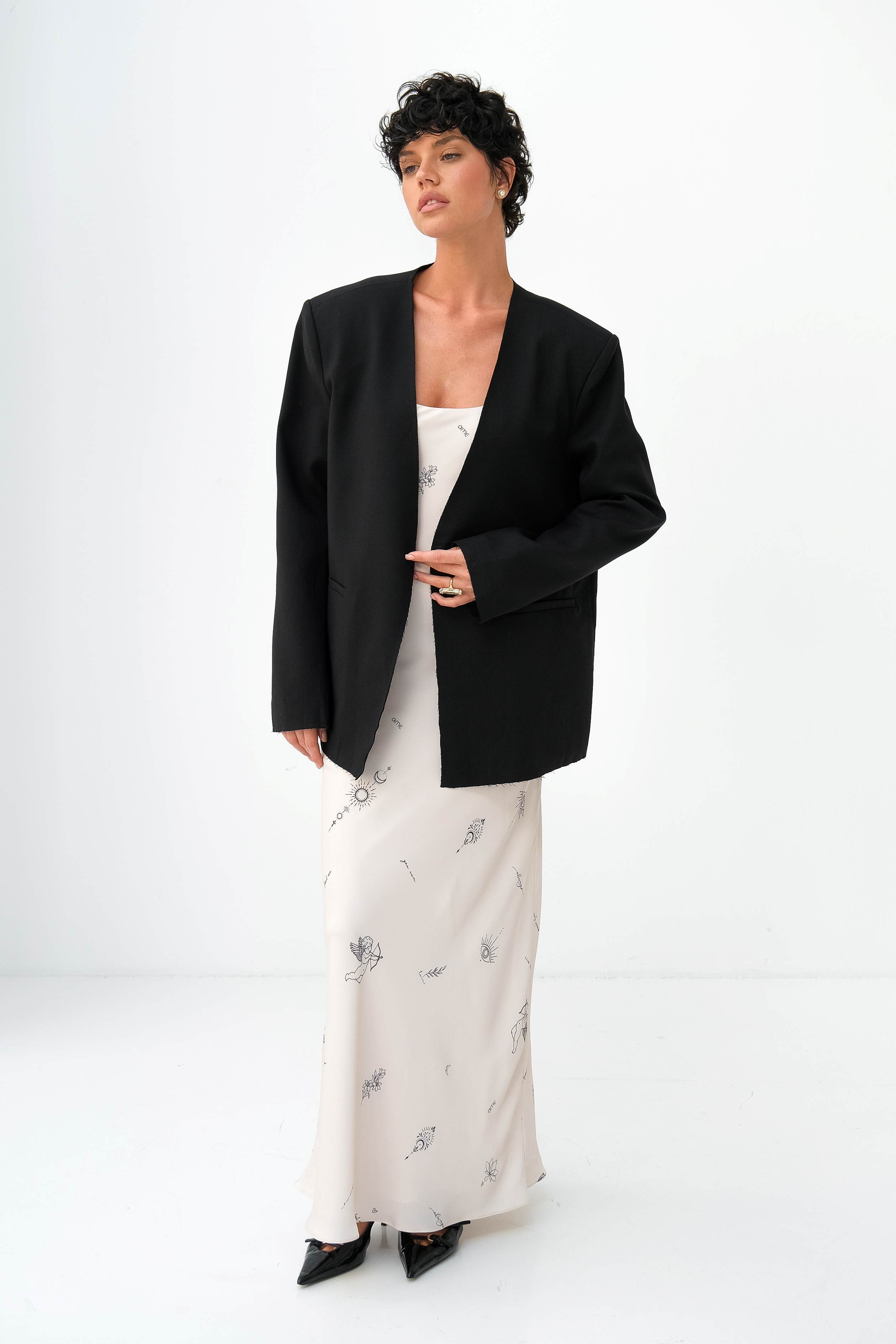 Жакет с необработанным краем