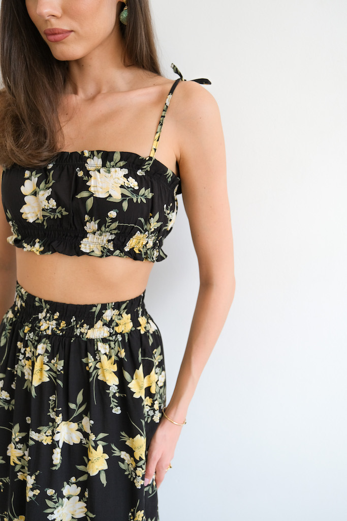 Костюм принт цветы 