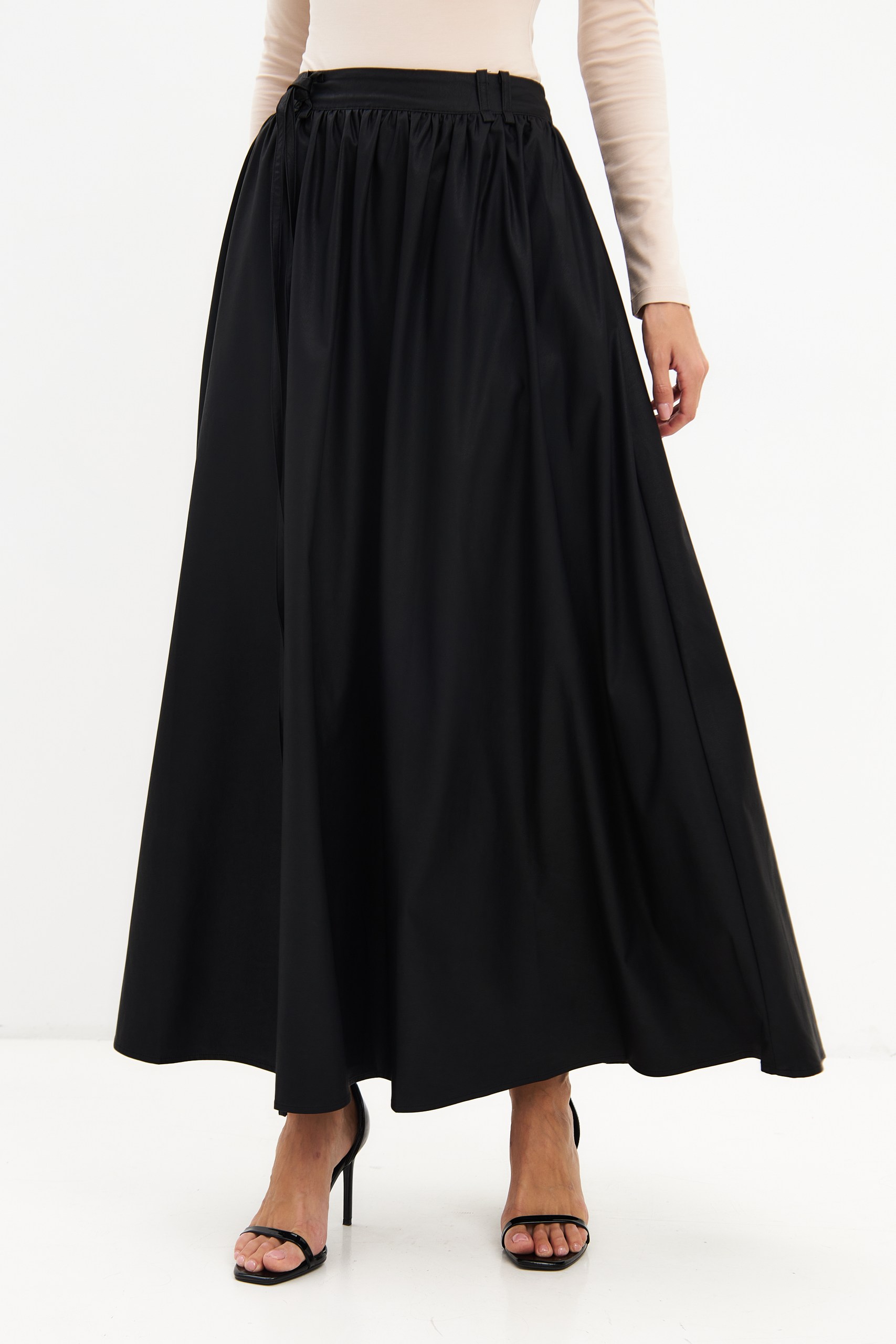 Юбка макси с завязками 
