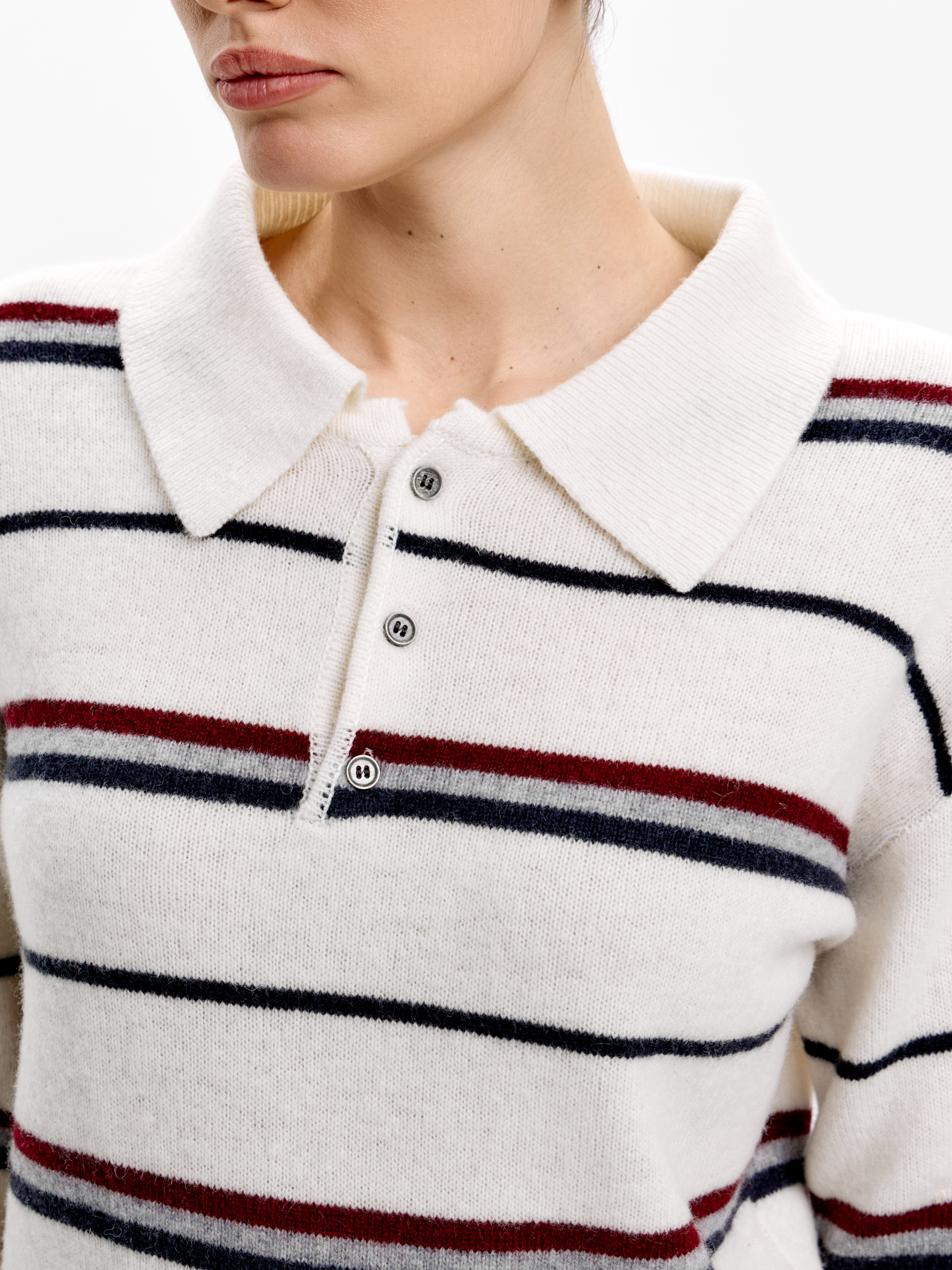 Поло трикотажное в полоску