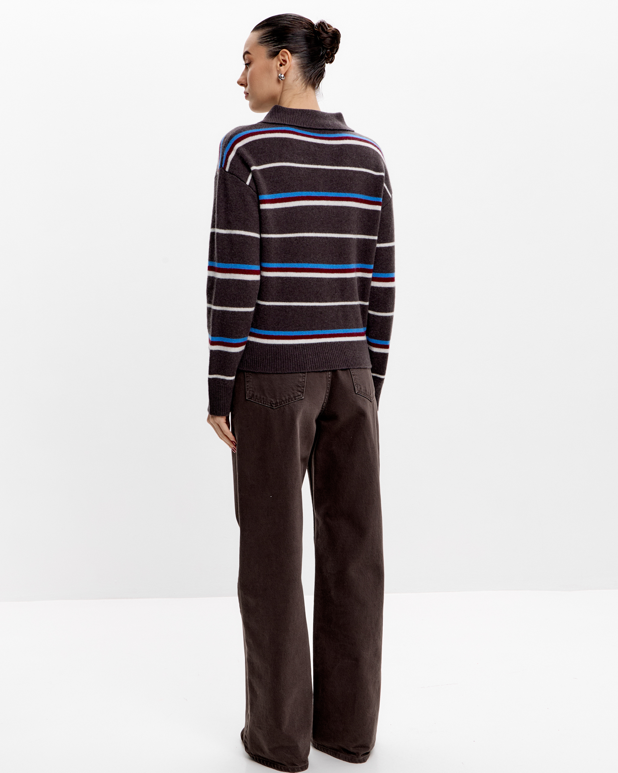 Поло трикотажное в полоску