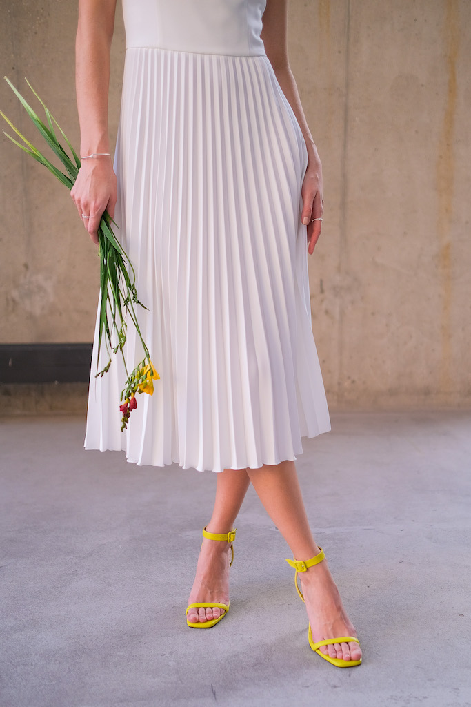 Платье миди гофре 