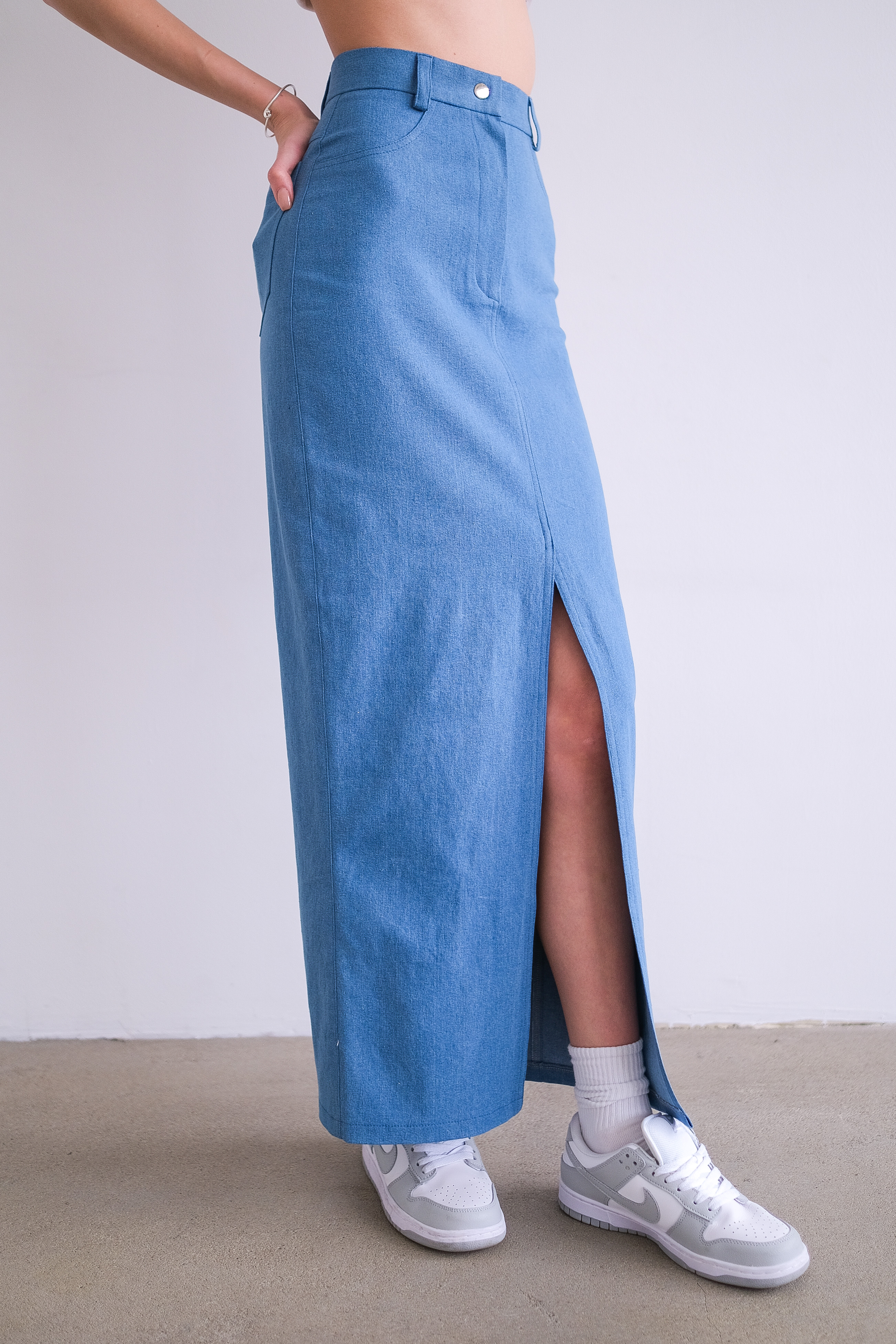 Юбка макси деним