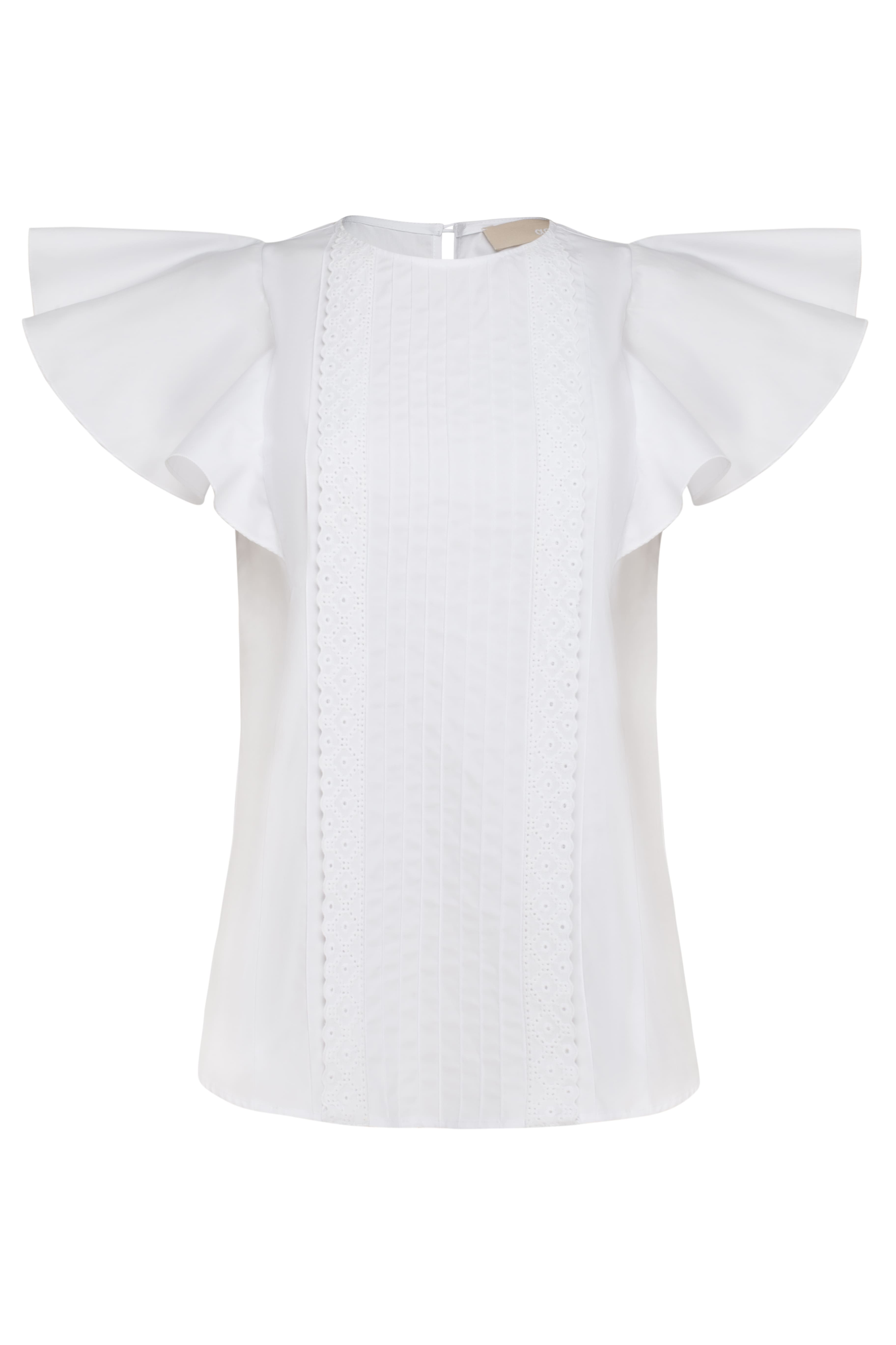 Топ с крылышками и вышивкой