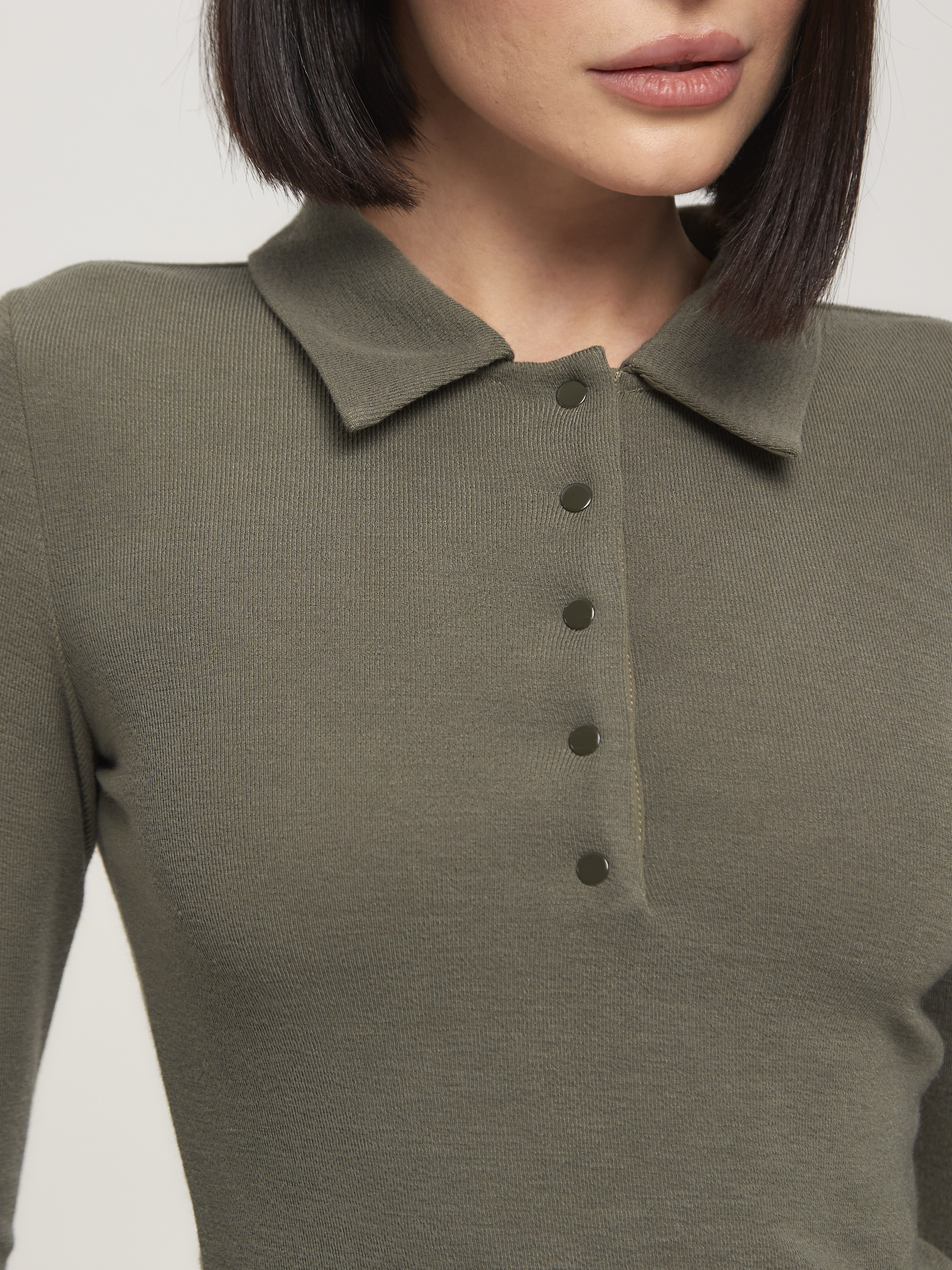 Поло трикотажное хаки