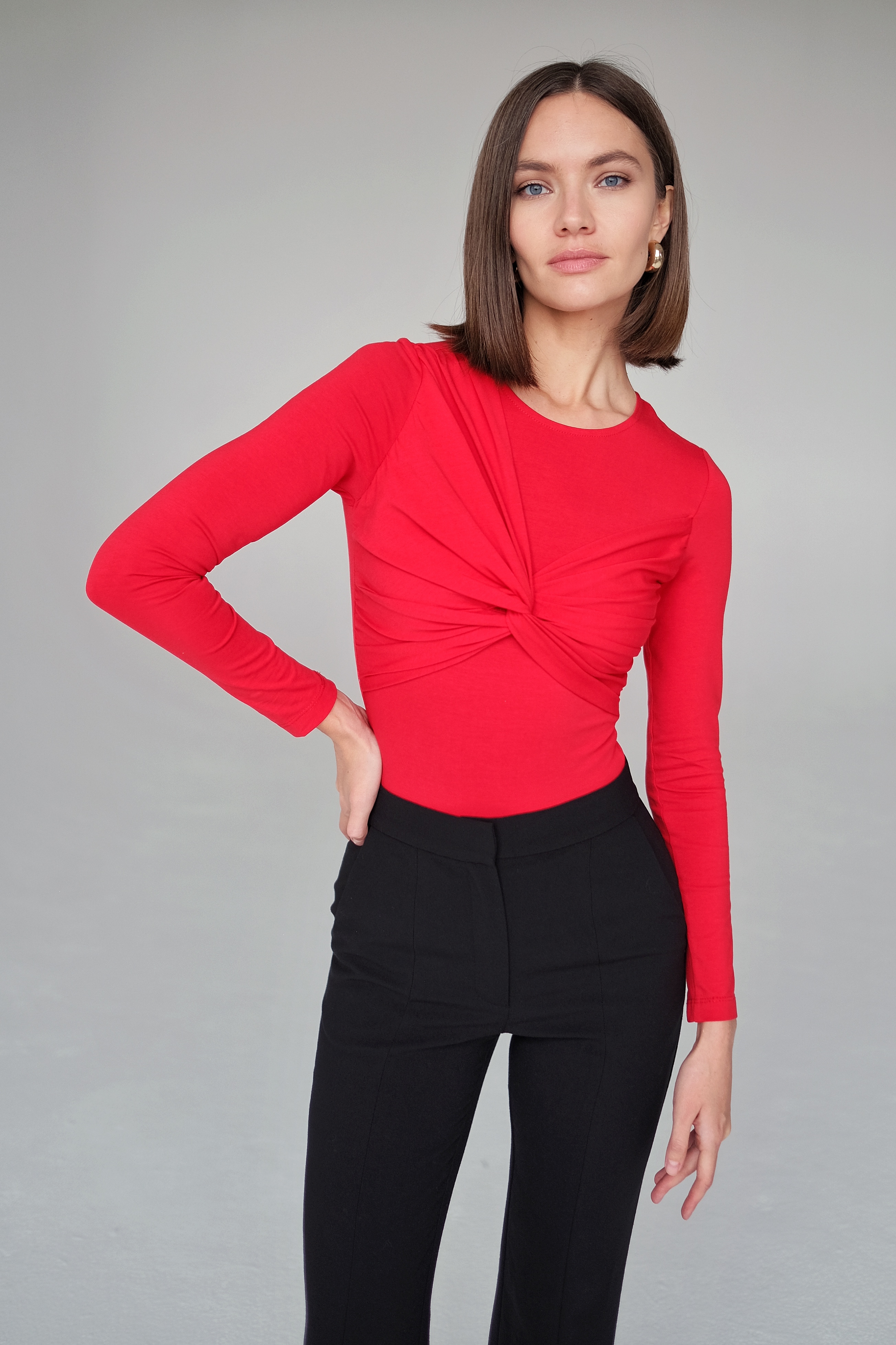 Боди с драпировкой