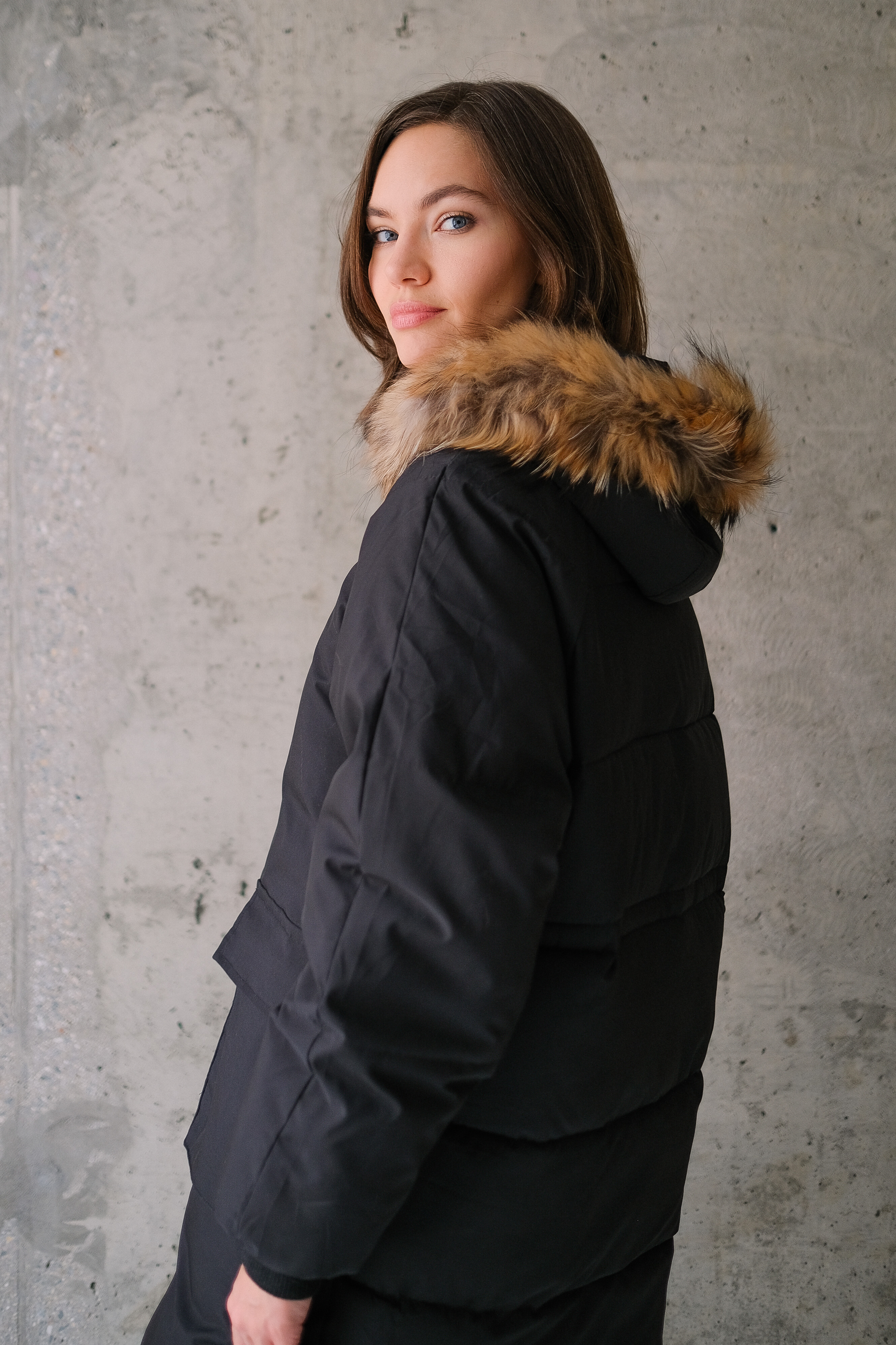 Куртка удлиненная с капюшоном 