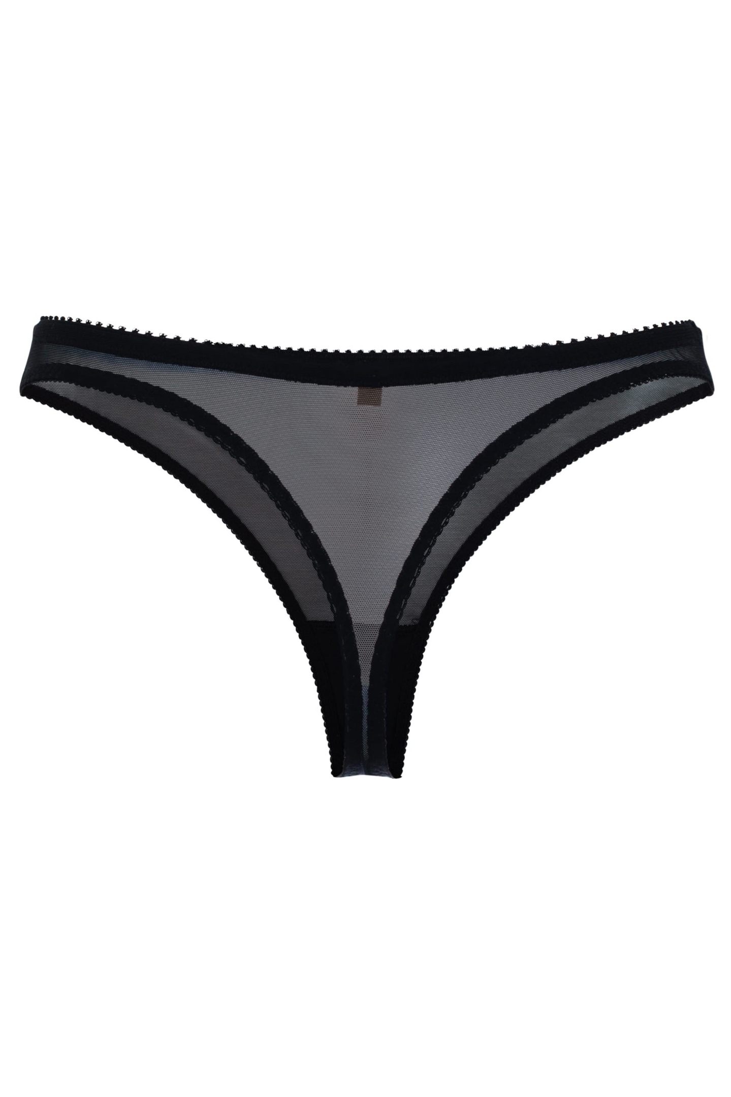 Стринги из сеточки черные