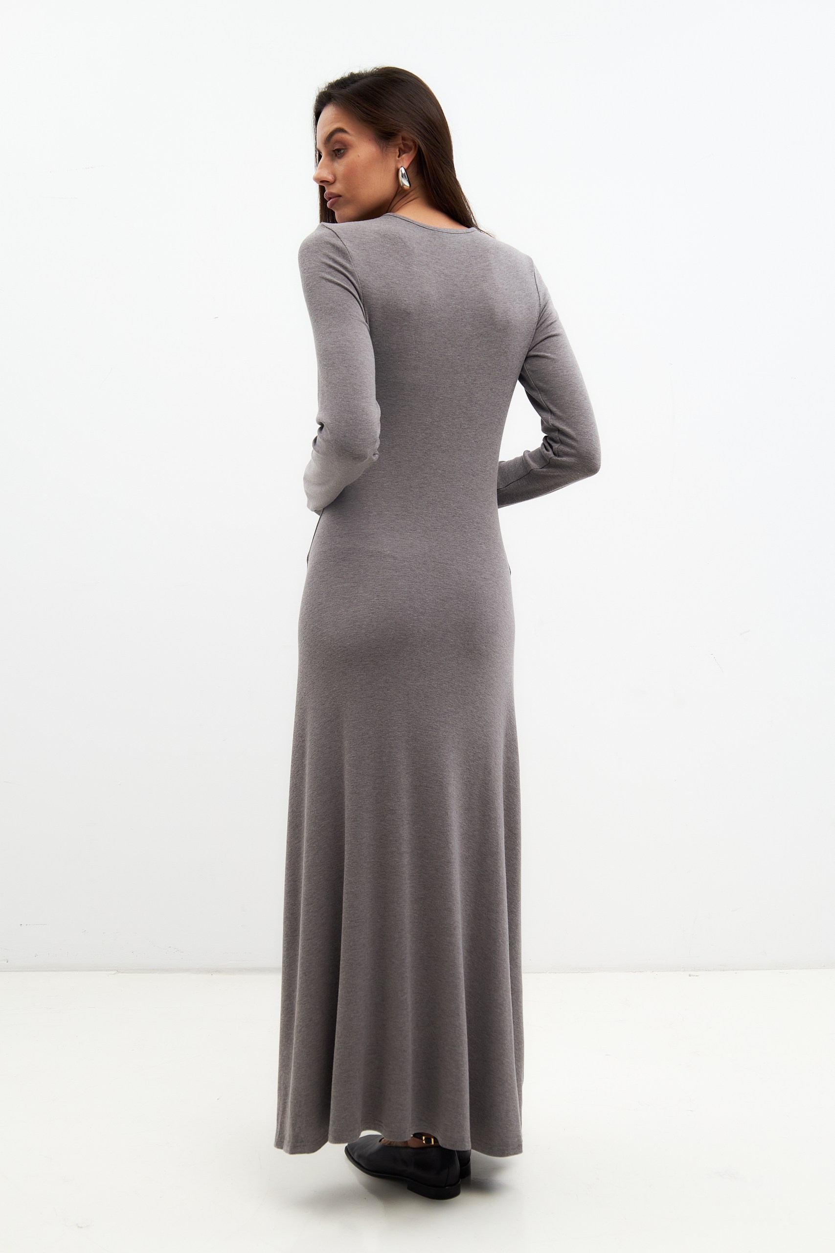 Платье трикотажное макси