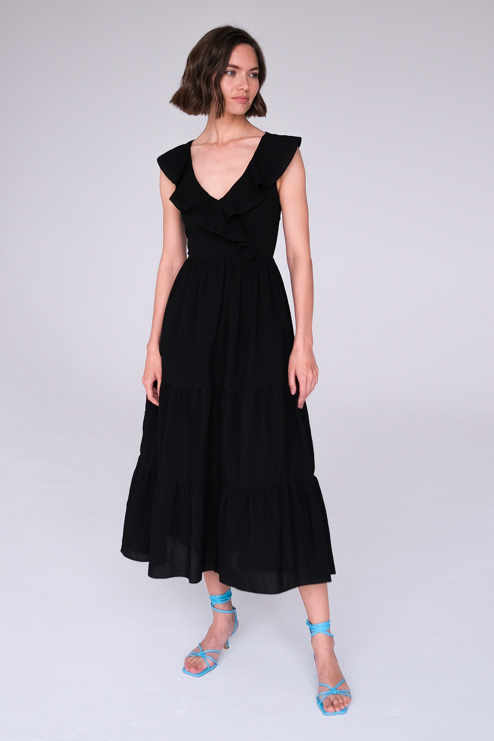 Сарафан с рюшами