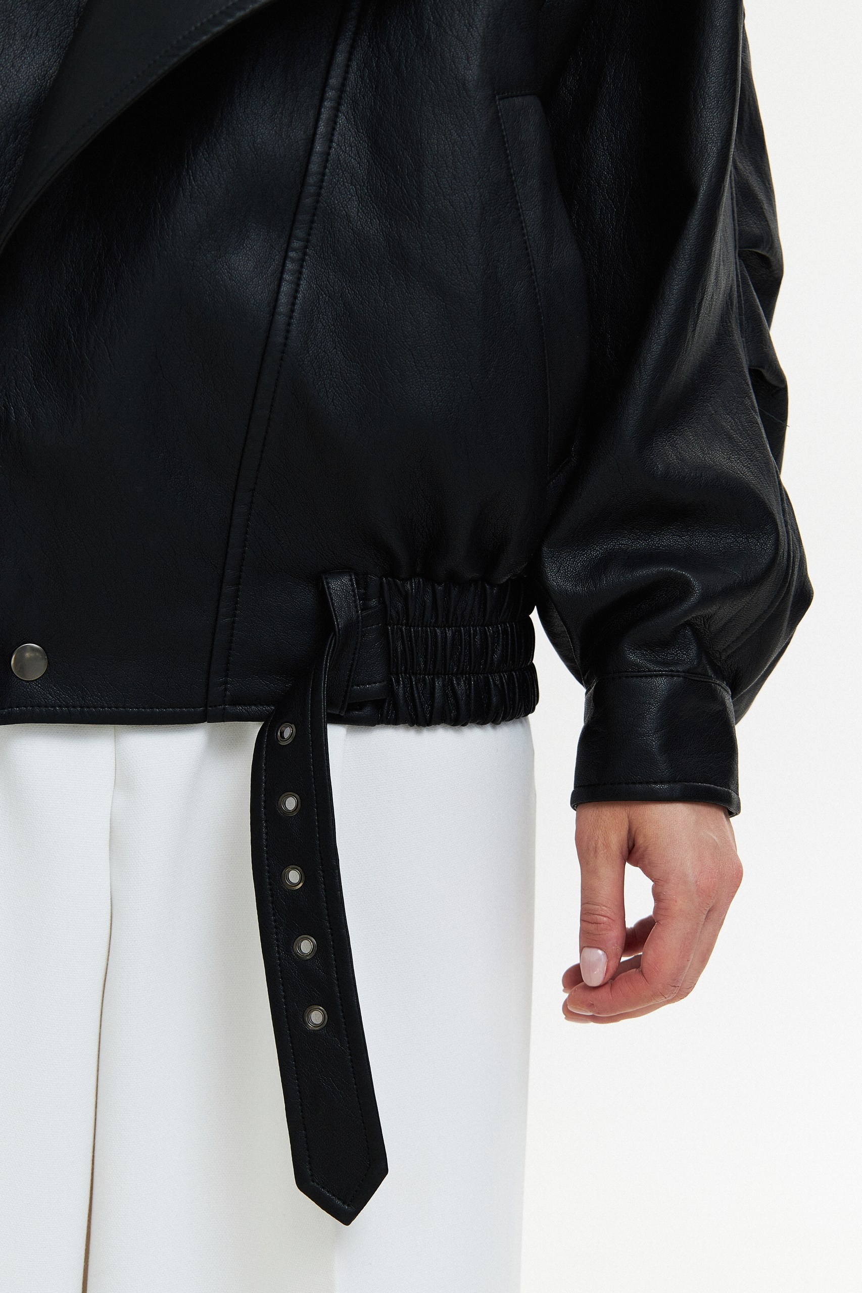 Куртка oversize из эко кожи