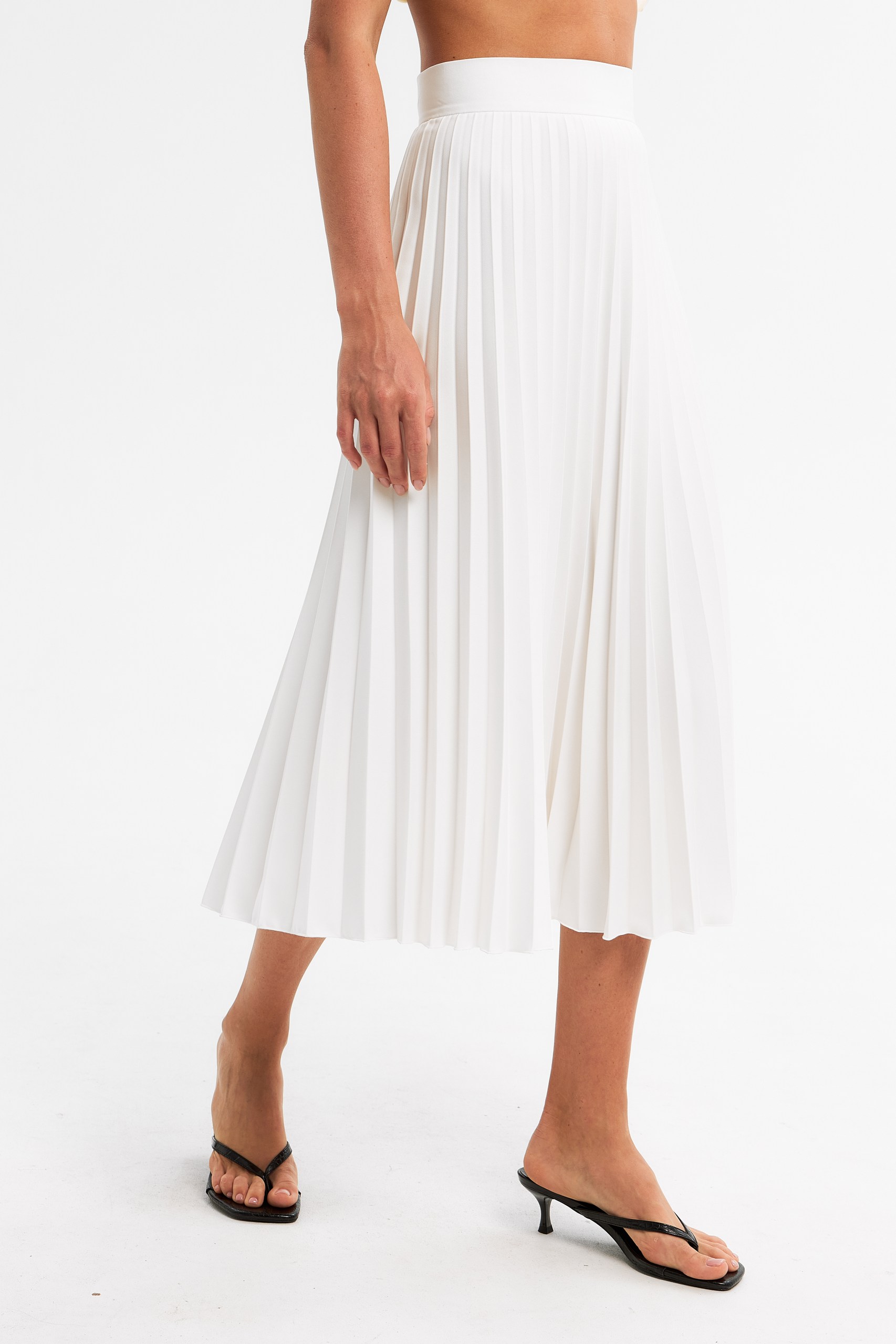 Юбка гофре молочная 