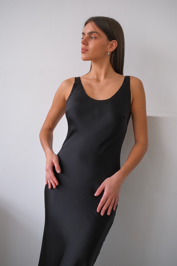 Платье комбинация миди