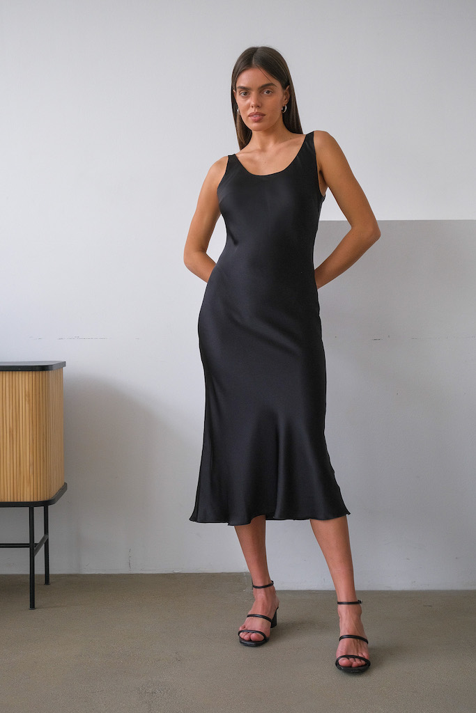 Платье комбинация миди