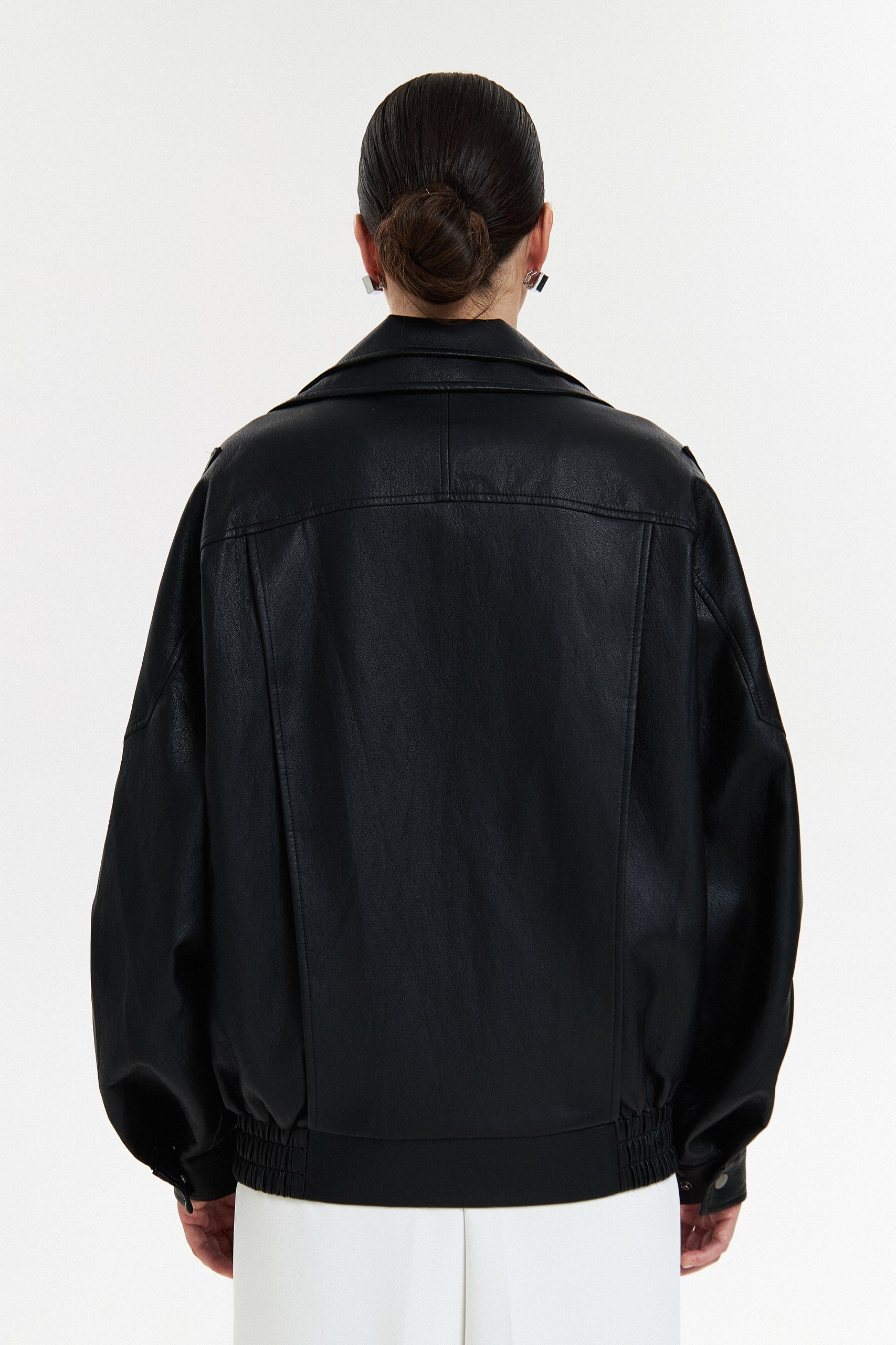 Куртка oversize из эко кожи